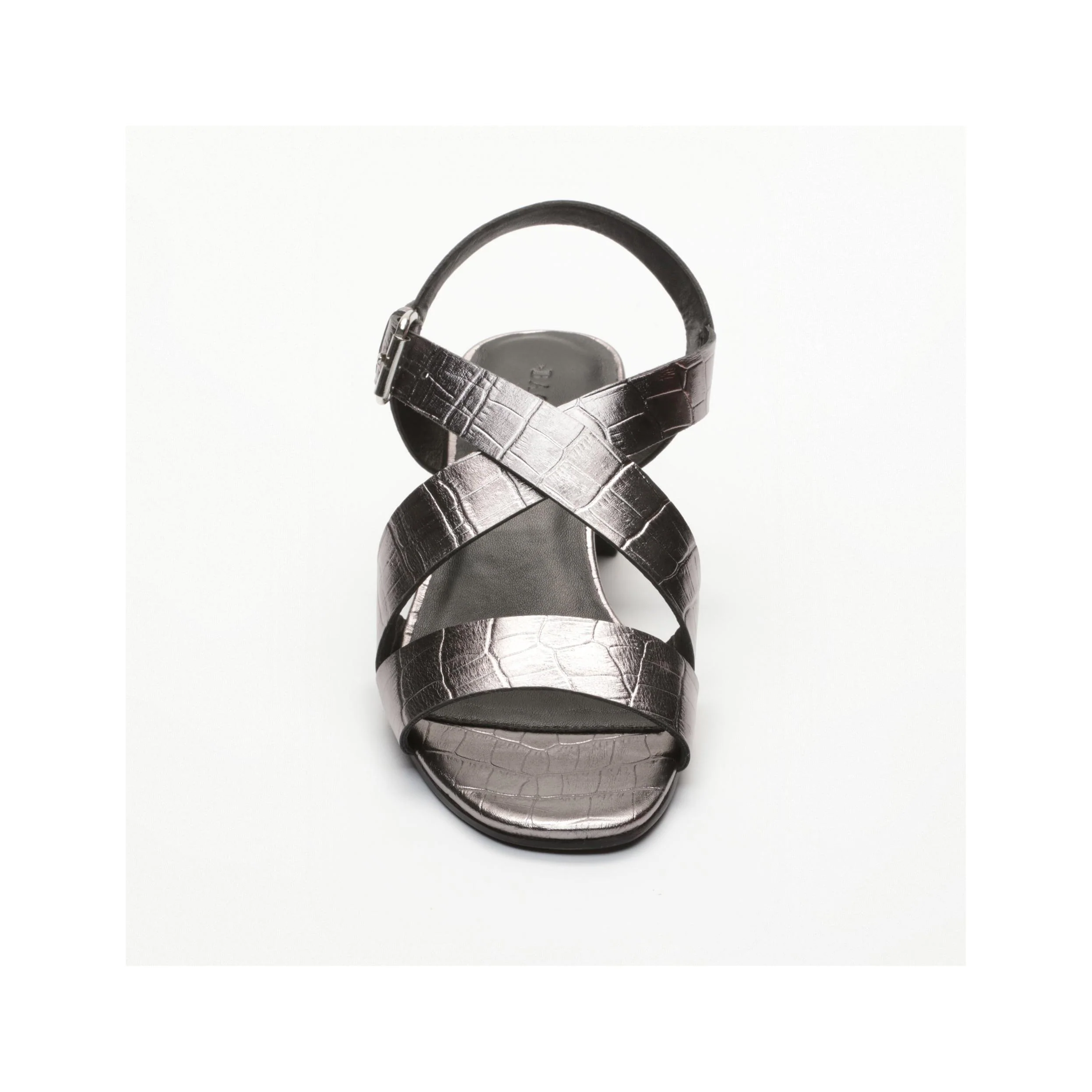 Sandales A Talons Genesis - Pewter Croco - Image 3