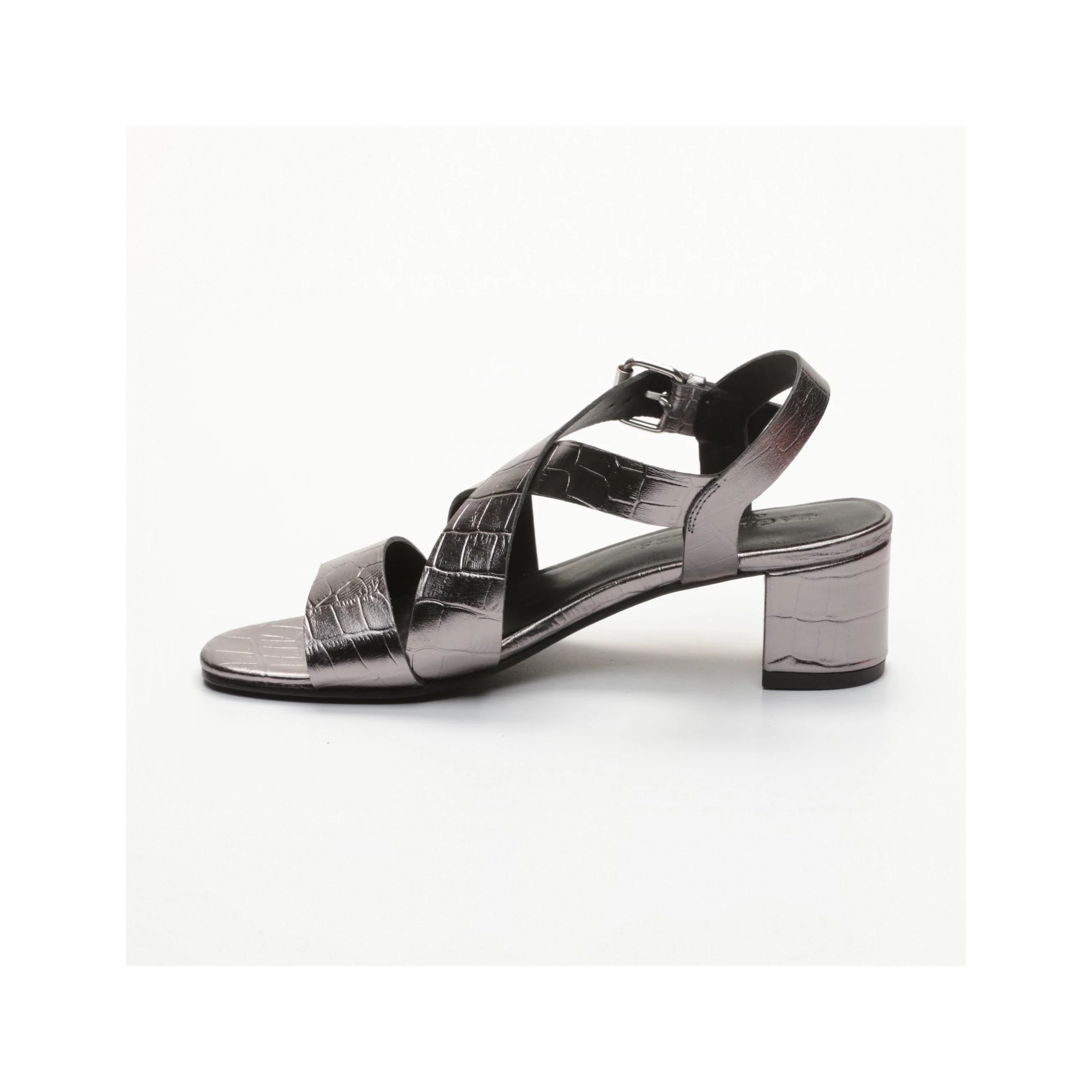 Sandales A Talons Genesis - Pewter Croco - Image 4