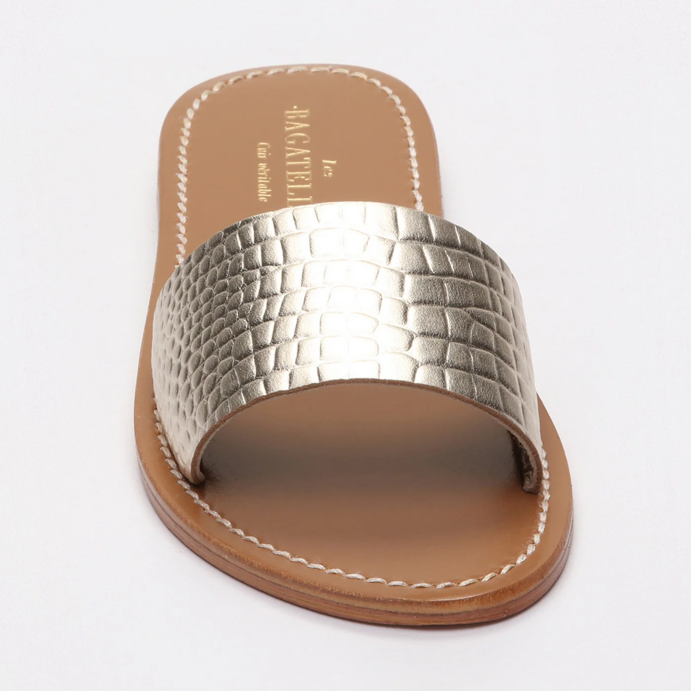 Sandales York - Croco Or Clair - Image 2