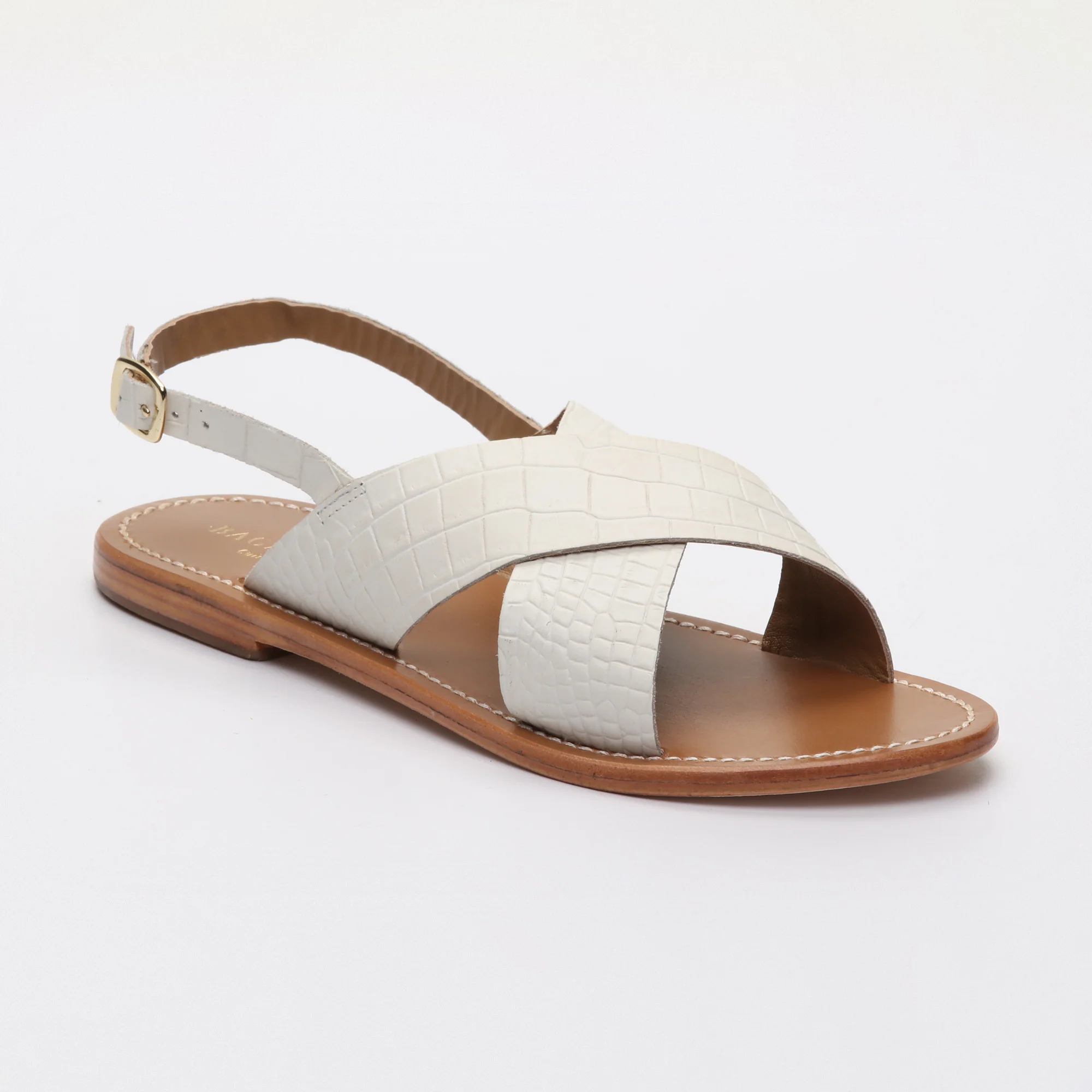 Sandales Sibella - Blanc Croco - Image 2