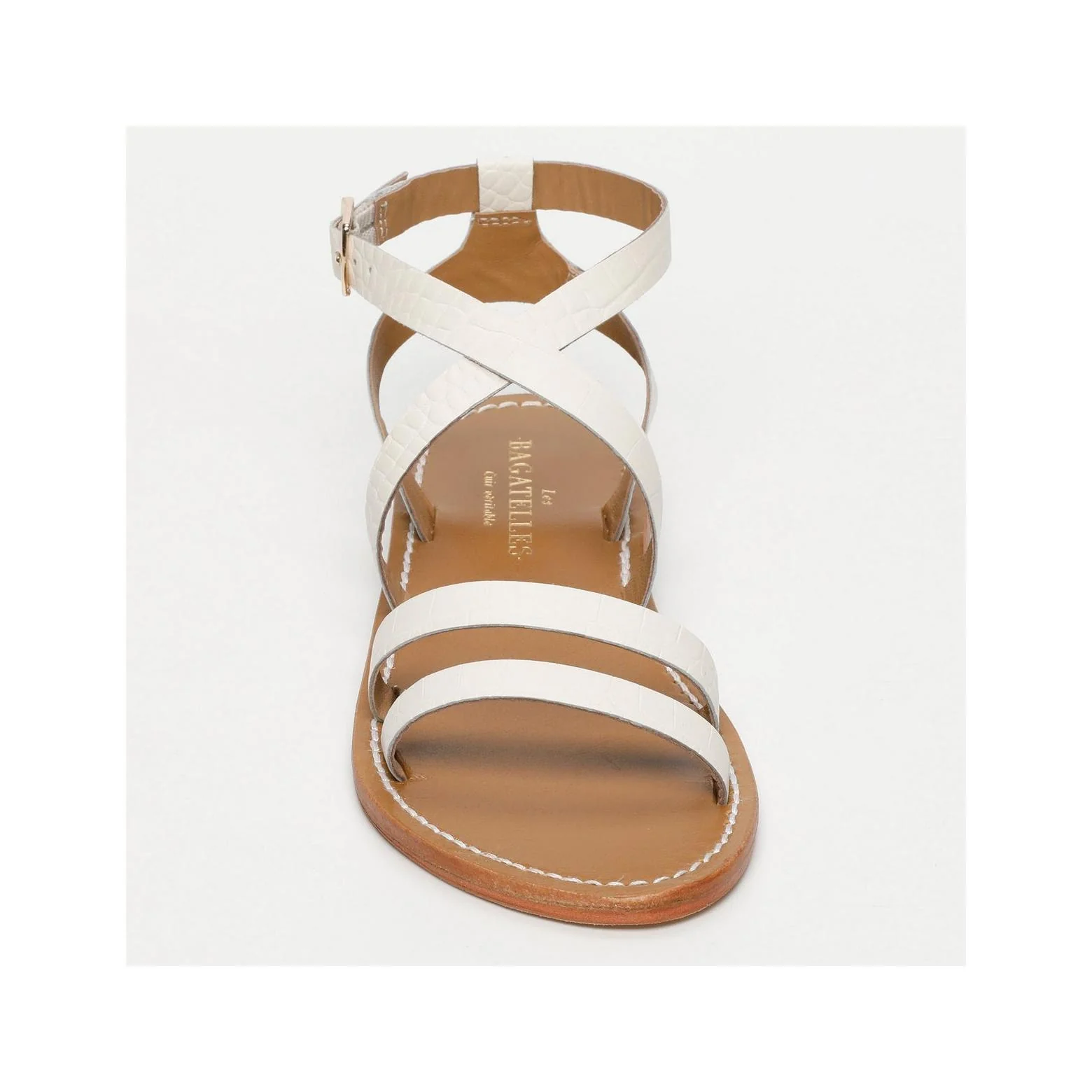 Sandales Malini - White Croco - Image 2