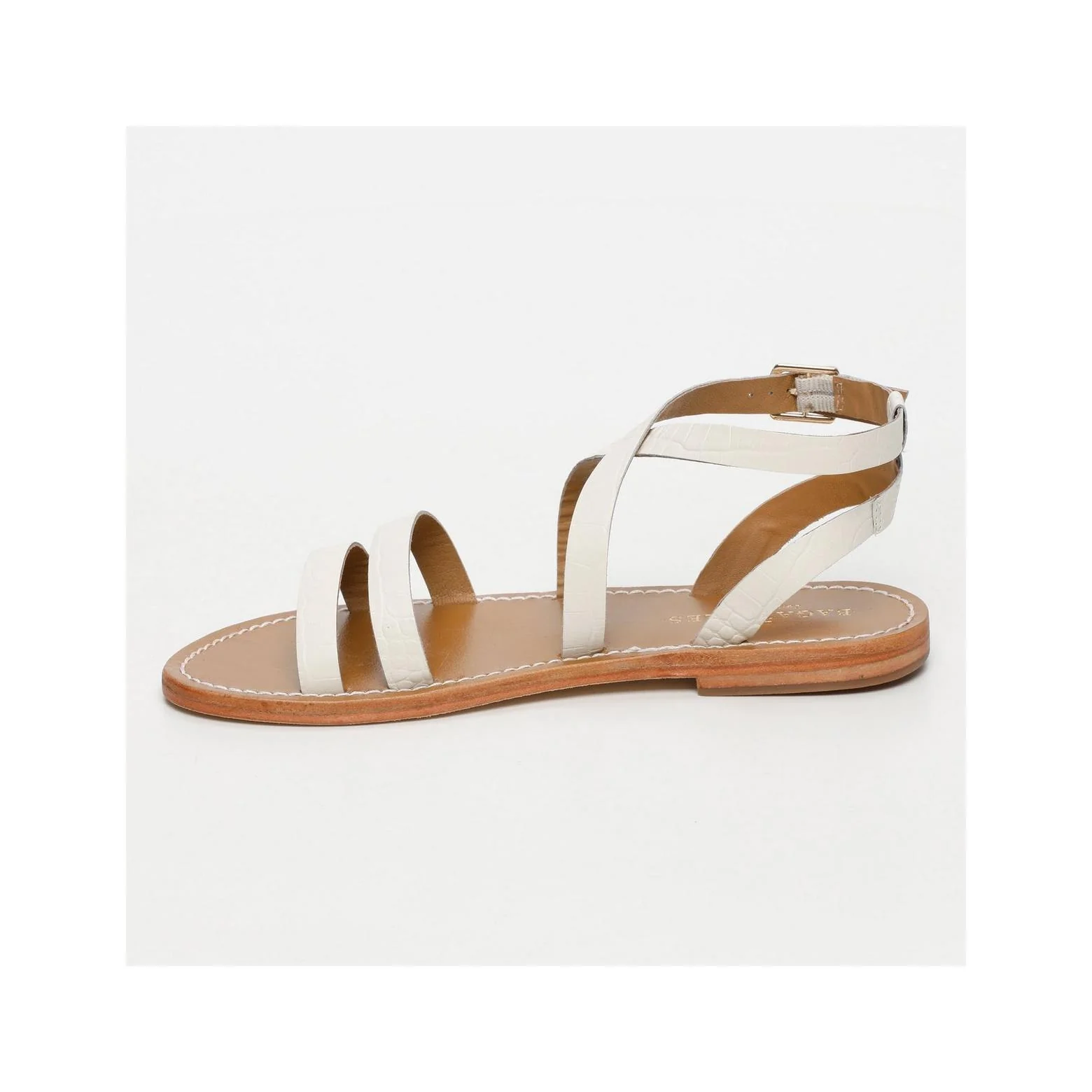 Sandales Malini - White Croco - Image 3