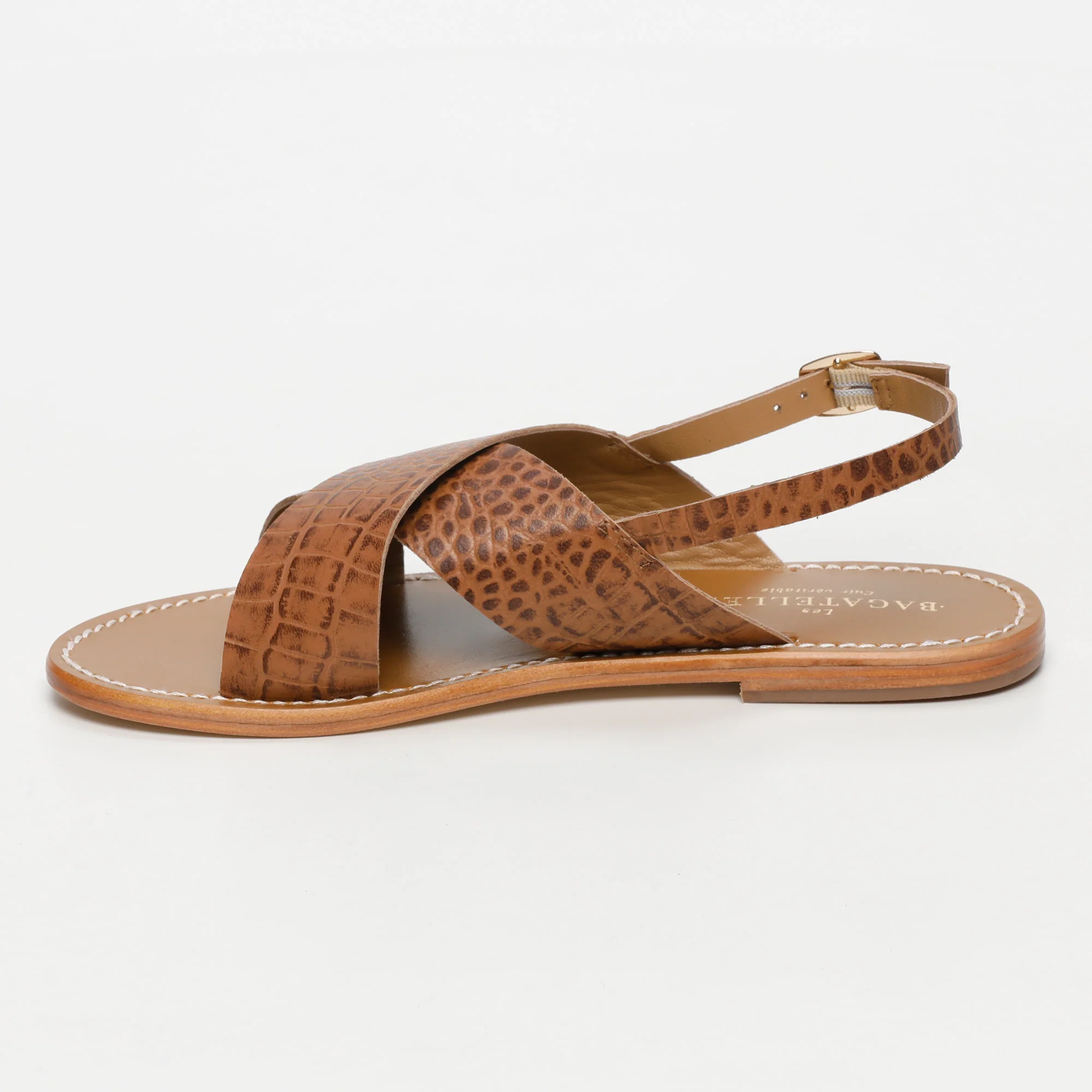 Sandales Sibella Tan Croco - Image 3
