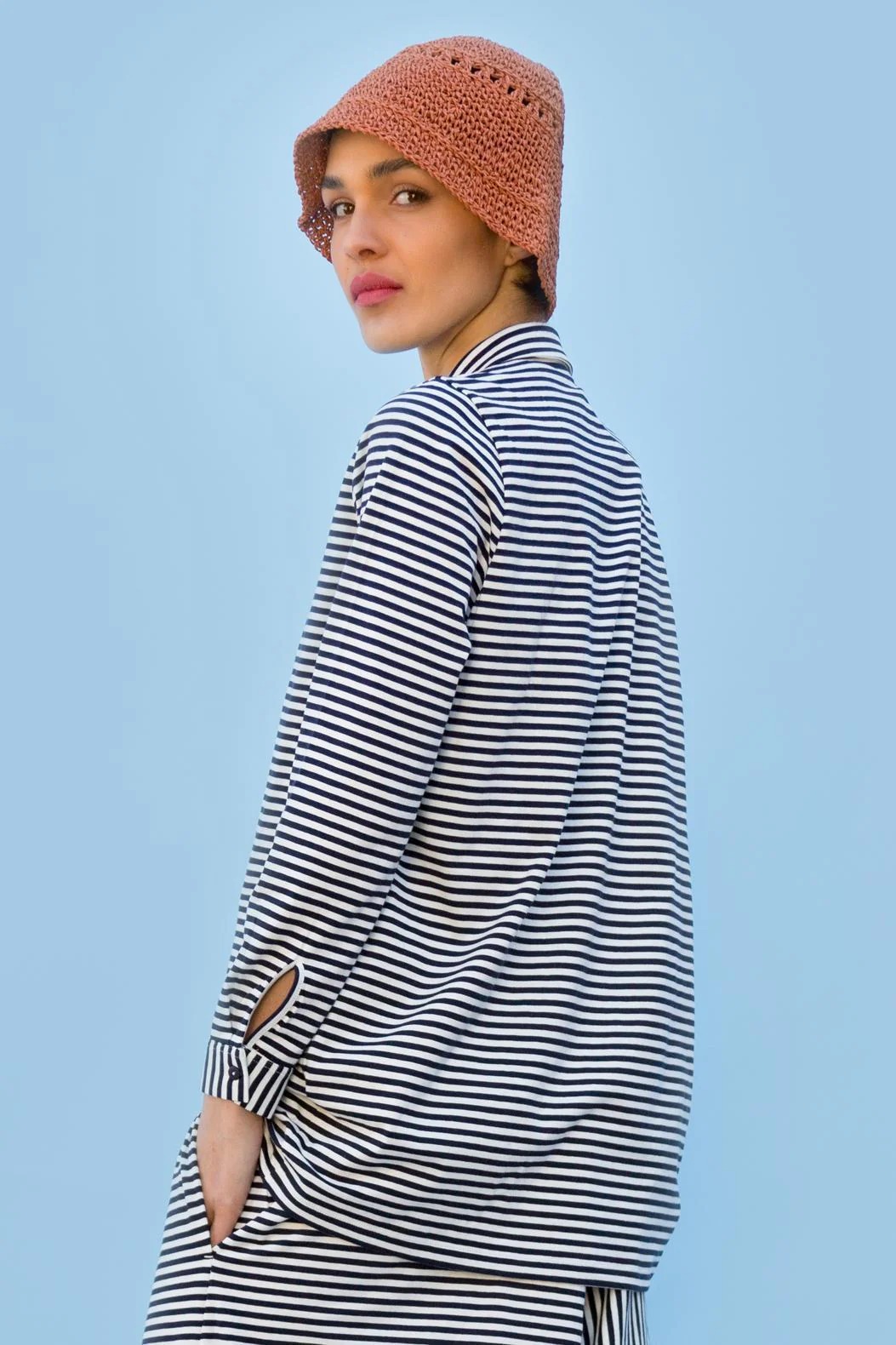 Chemise - Odette - Navy Rayé - Image 5