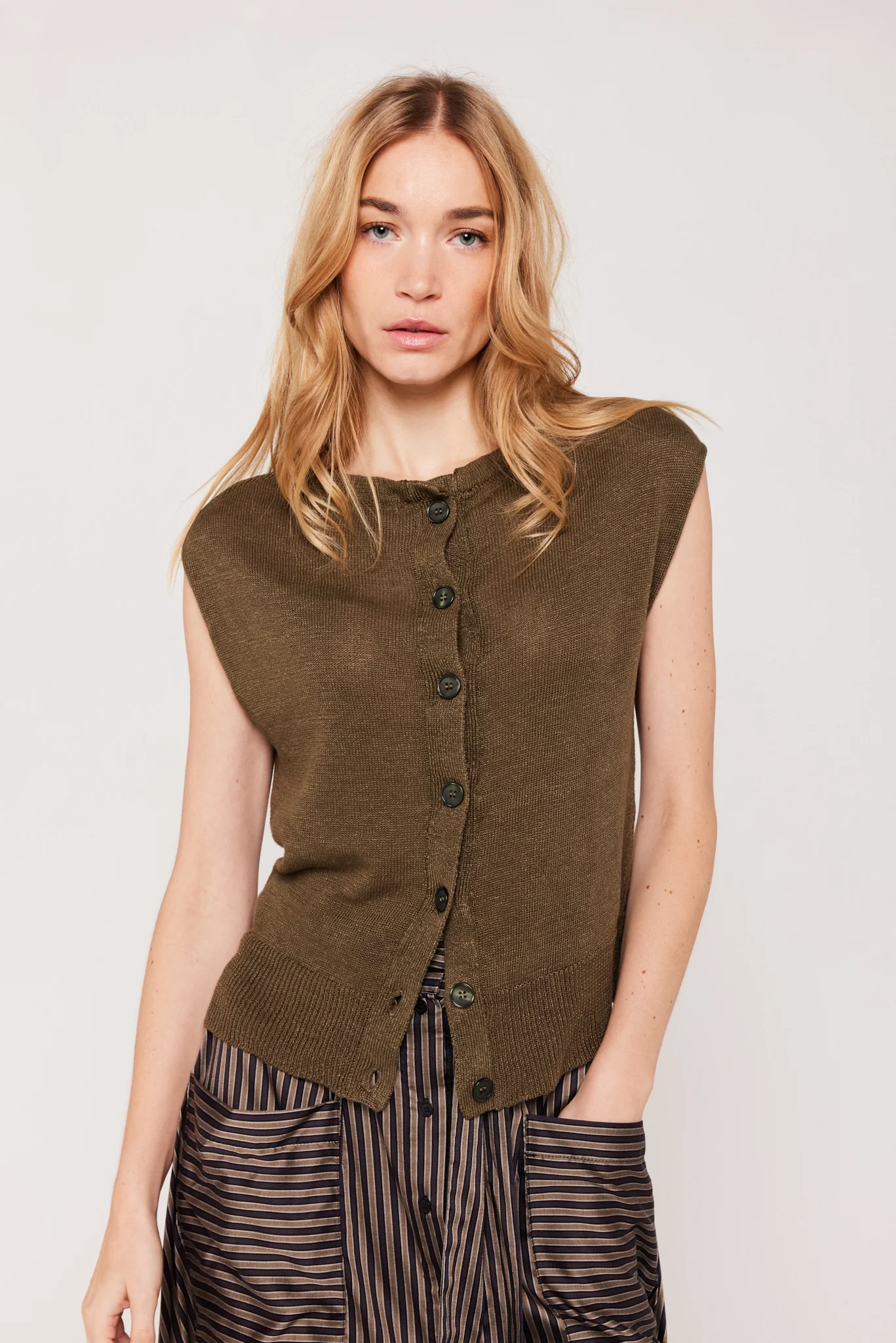 Gilet - Breva - Kaki - Image 4