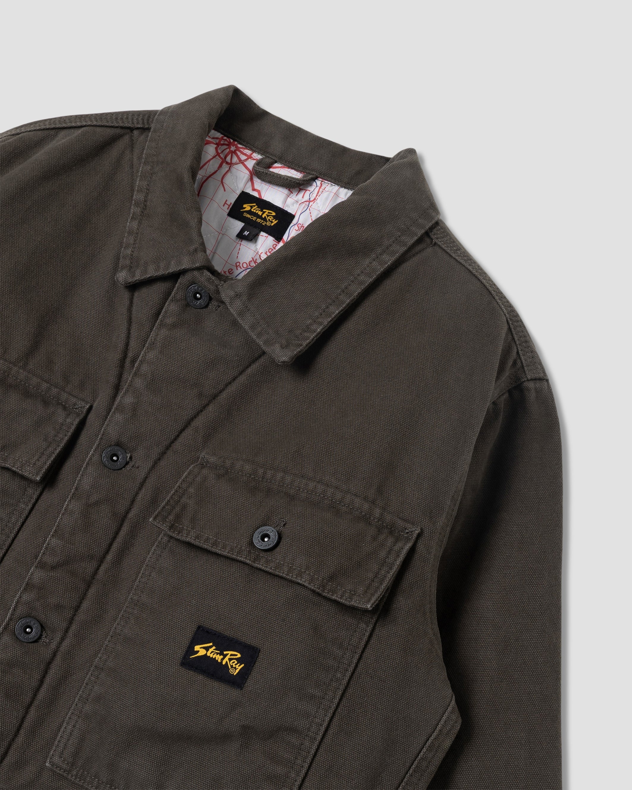 Lined Trucker Jacket - Charcoal Duck - Image 5