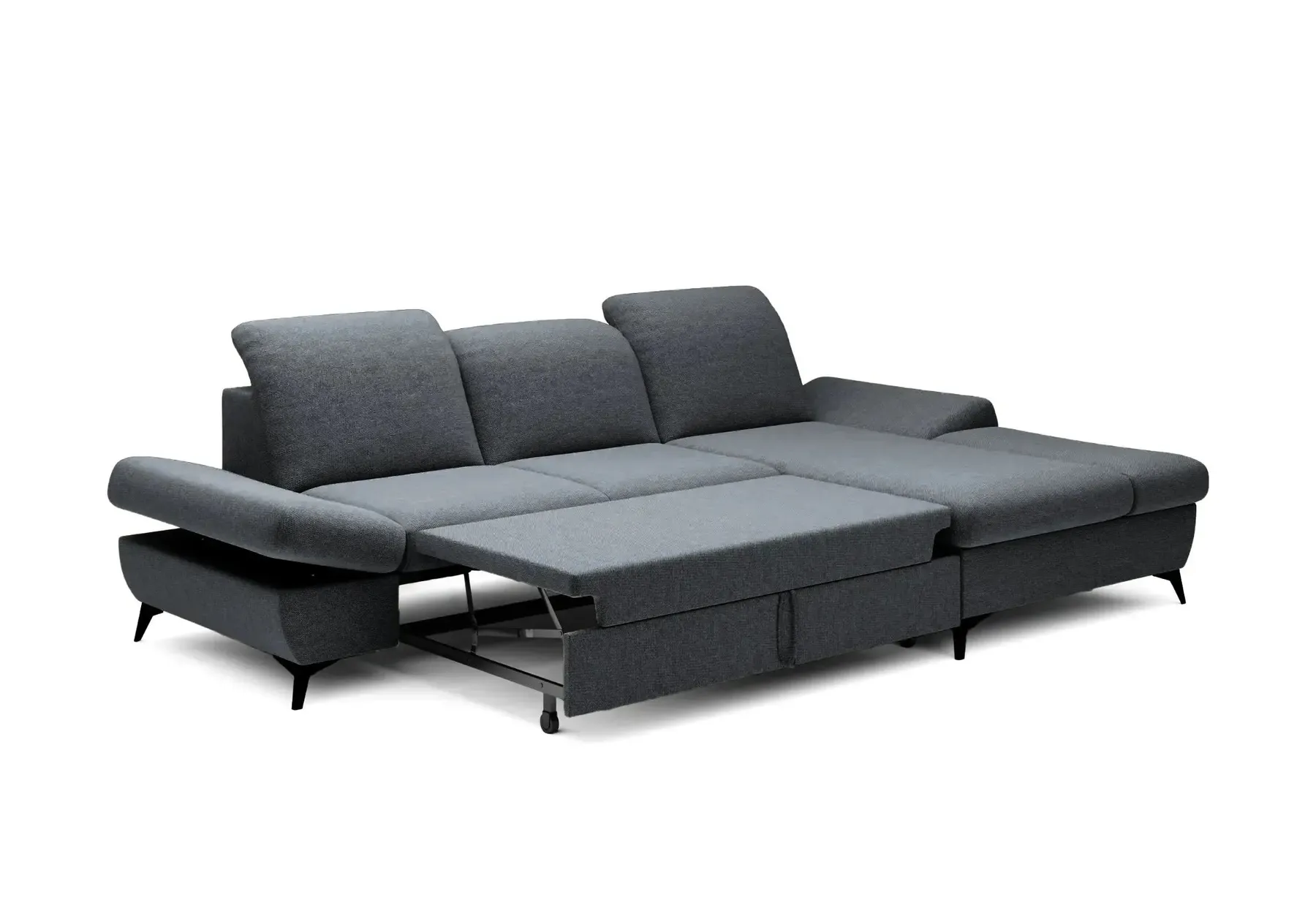 Livia - Canapé D'Angle Convertible Tissu Chiné 4 Places - Droit - Image 18