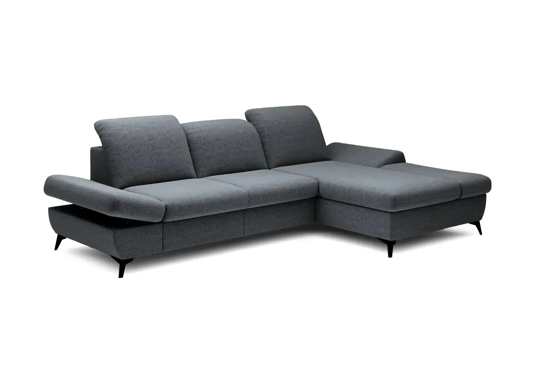 Livia - Canapé D'Angle Convertible Tissu Chiné 4 Places - Droit - Image 22