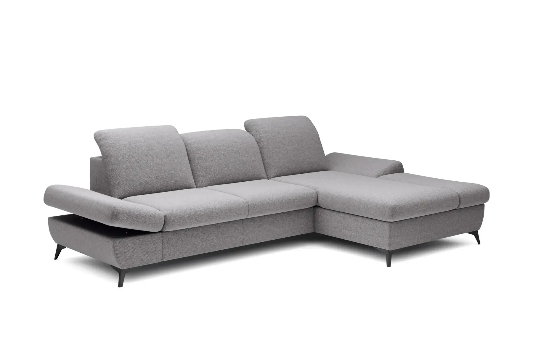 Livia - Canapé D'Angle Convertible Tissu Chiné 4 Places - Droit - Image 34