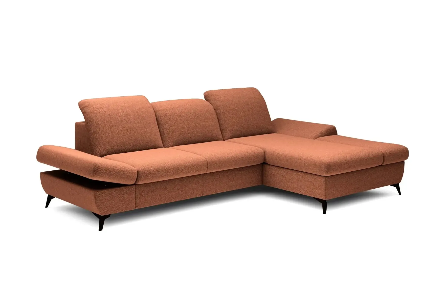 Livia - Canapé D'Angle Convertible Tissu Chiné 4 Places - Droit - Image 44