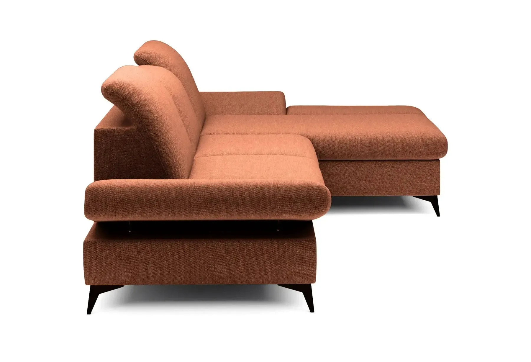 Livia - Canapé D'Angle Convertible Tissu Chiné 4 Places - Droit - Image 45