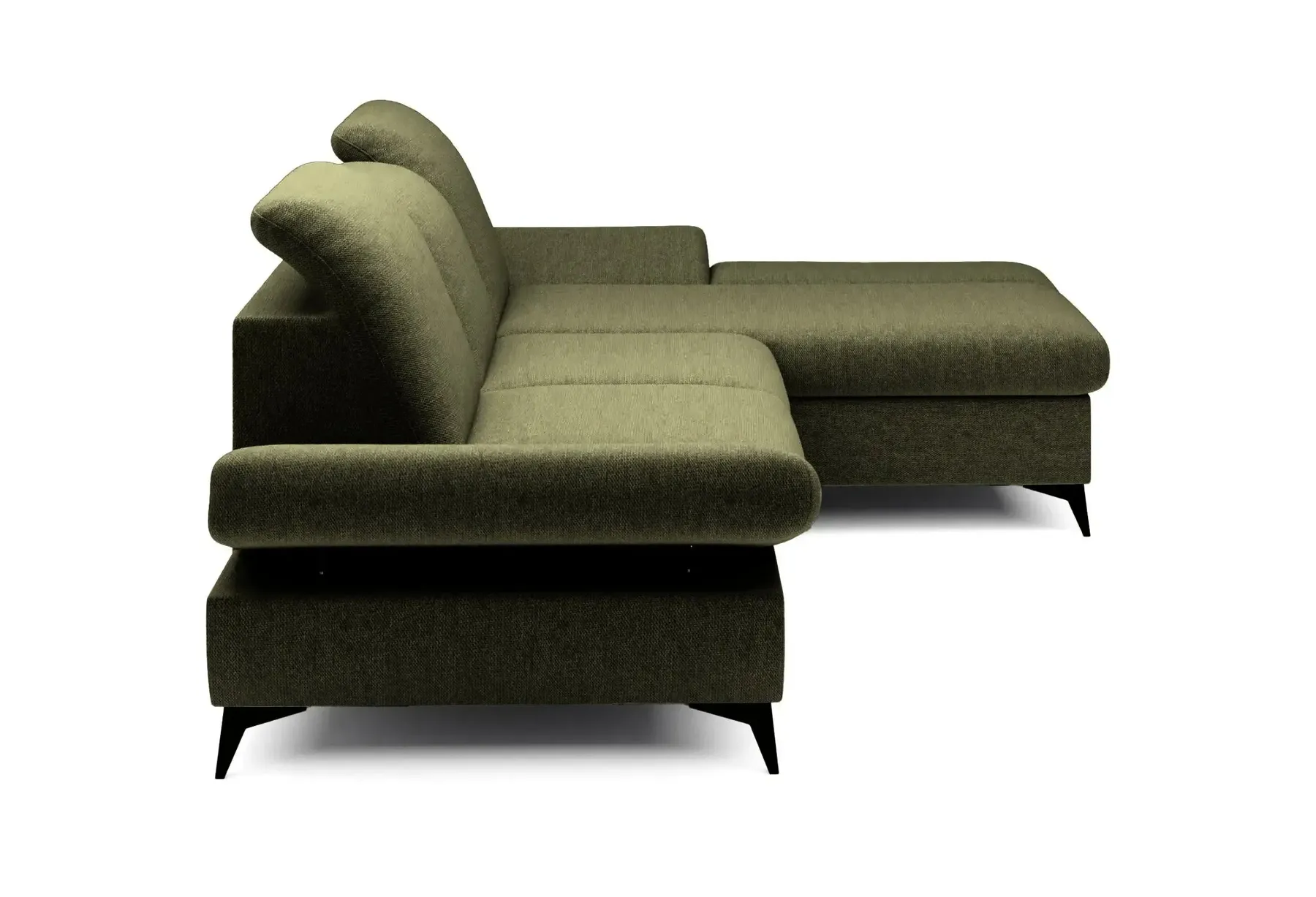 Livia - Canapé D'Angle Convertible Tissu Chiné 4 Places - Droit - Image 57