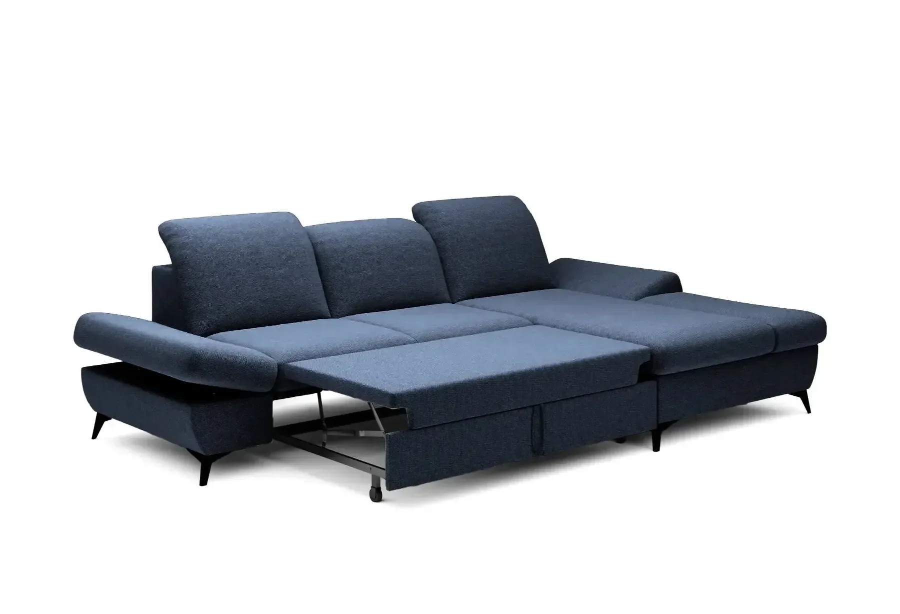 Livia - Canapé D'Angle Convertible Tissu Chiné 4 Places - Droit - Image 66