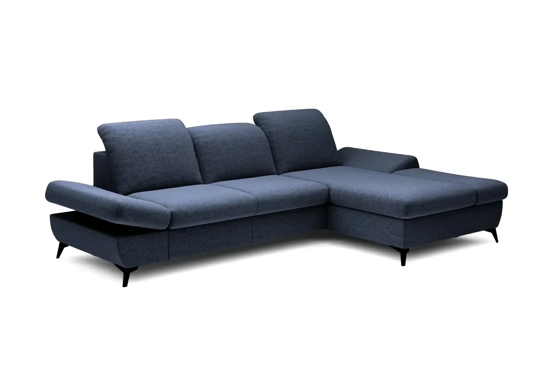 Livia - Canapé D'Angle Convertible Tissu Chiné 4 Places - Droit - Image 67