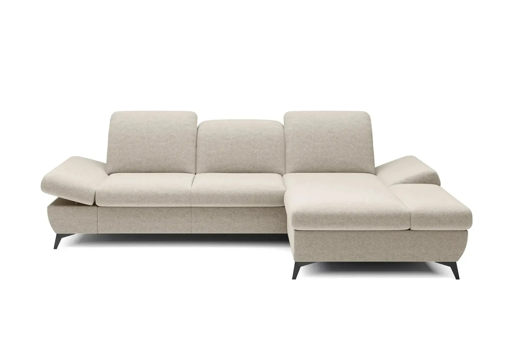 Livia - Canapé D'Angle Convertible Tissu Chiné 4 Places - Droit - Image 7