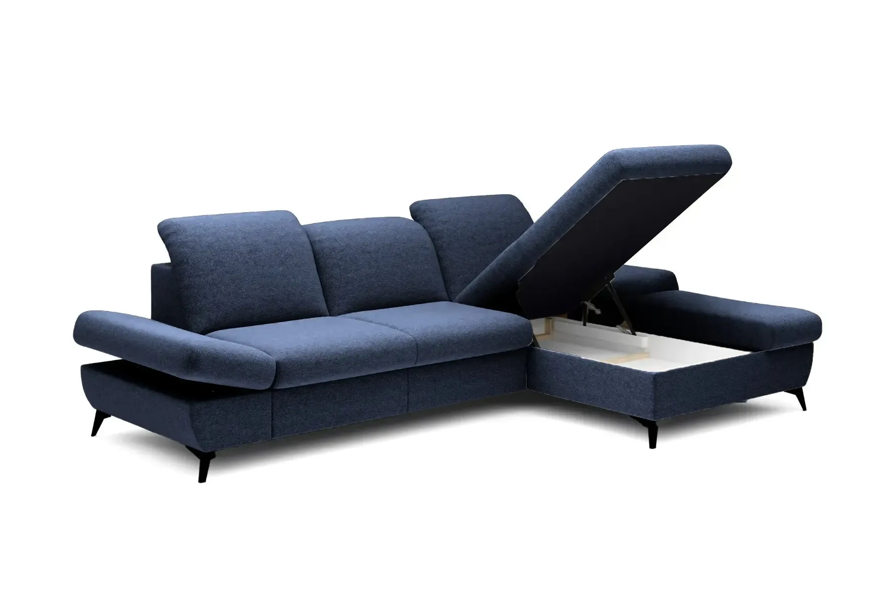 Livia - Canapé D'Angle Convertible Tissu Chiné 4 Places - Droit - Image 70