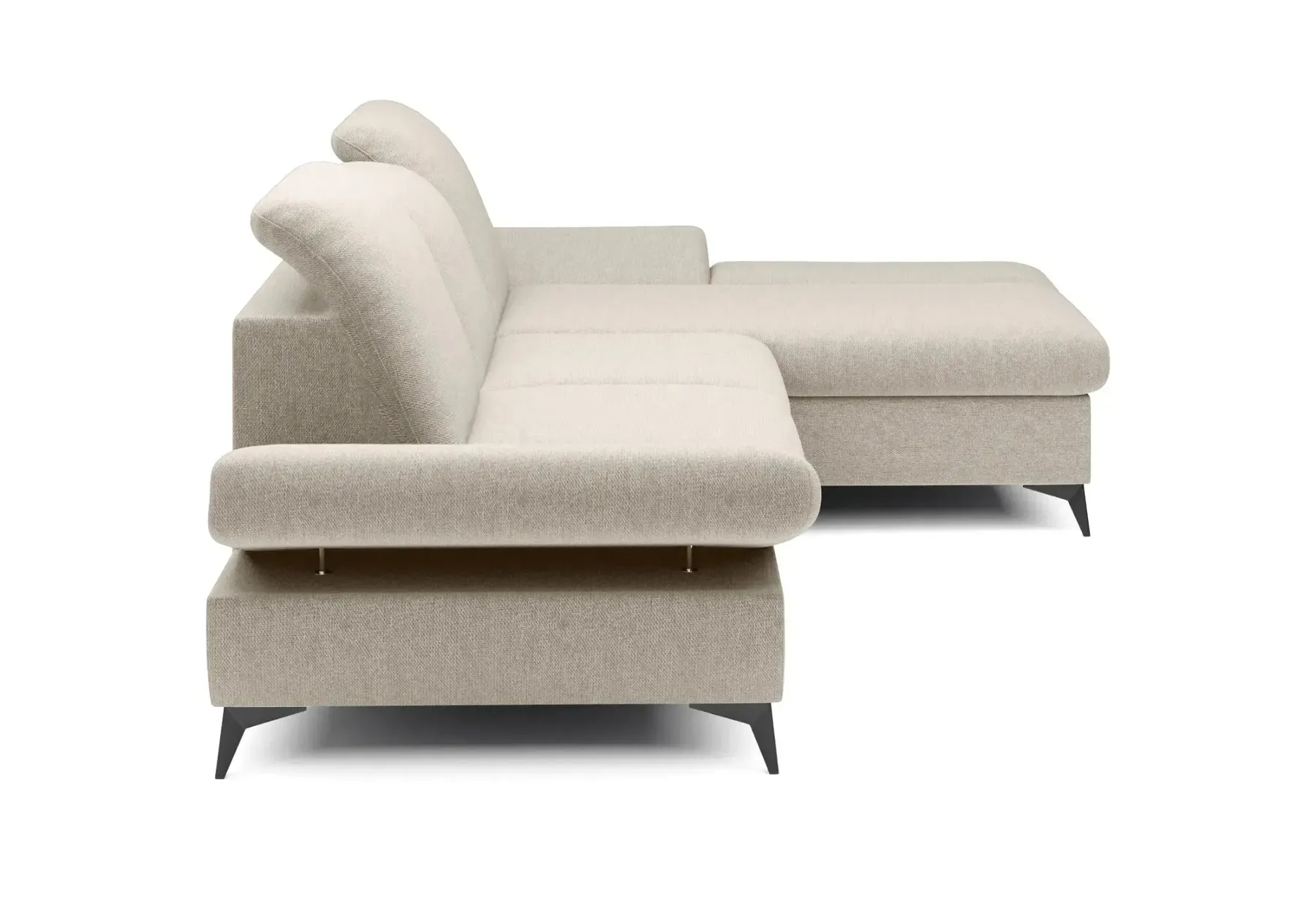 Livia - Canapé D'Angle Convertible Tissu Chiné 4 Places - Droit - Image 8