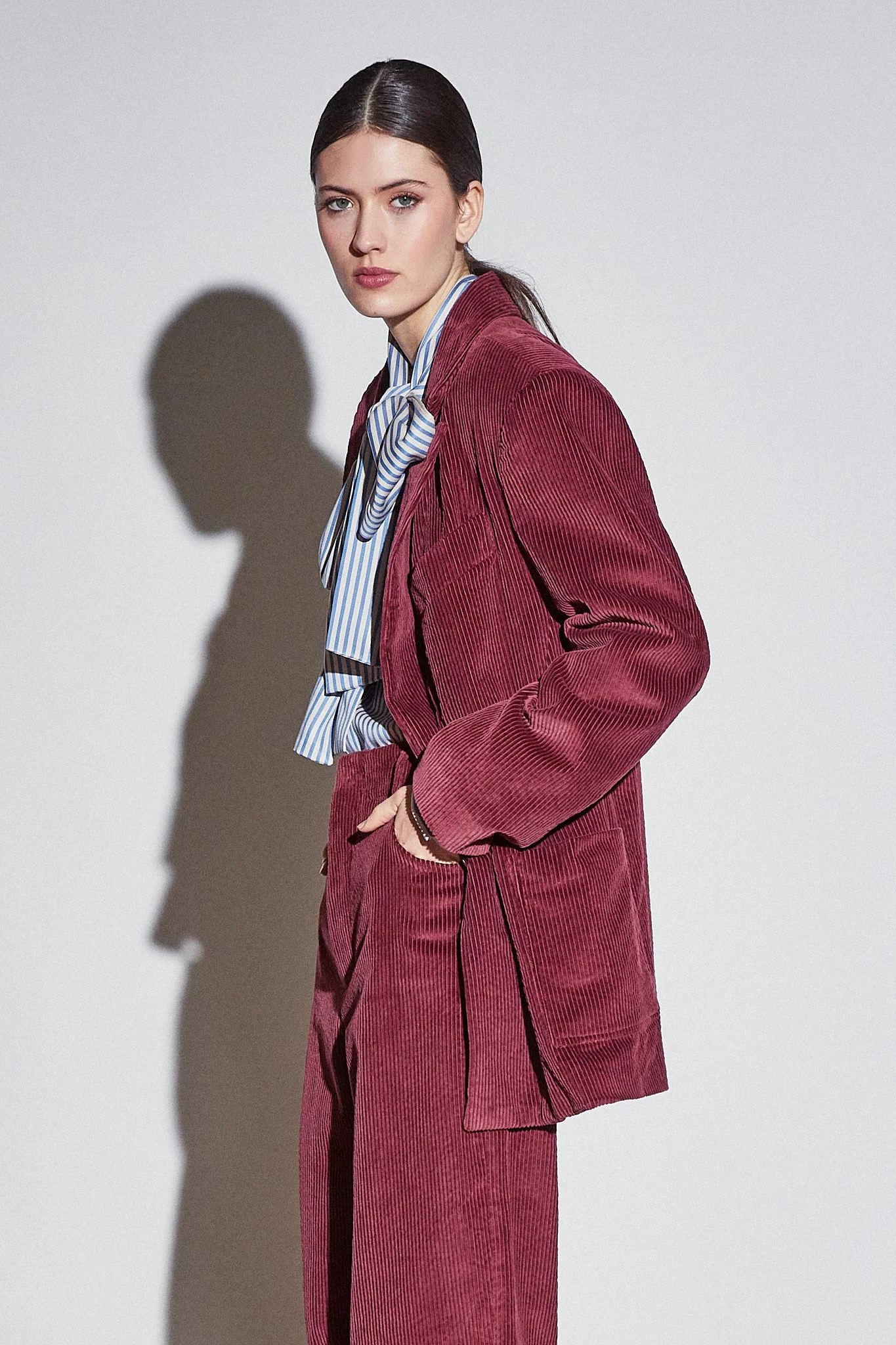 Pantalon Lola - Maroon Corduroy - Femme - Image 2