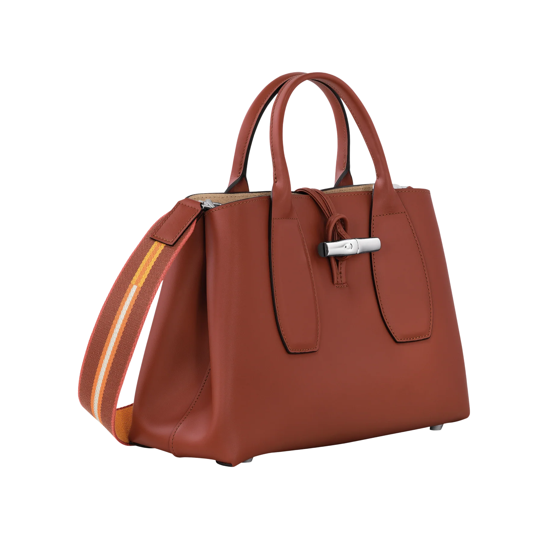 Sac À Main M - Roseau Box - Acajou - Image 3