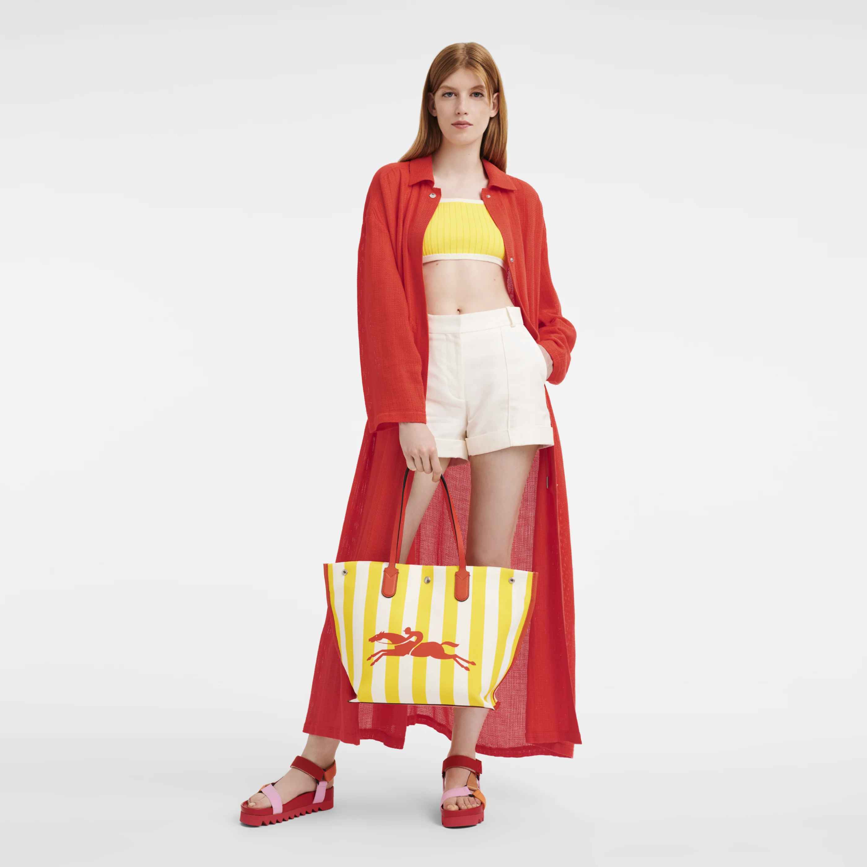 Sac Cabas L - Essential Transat - Jaune/Blanc - Image 2