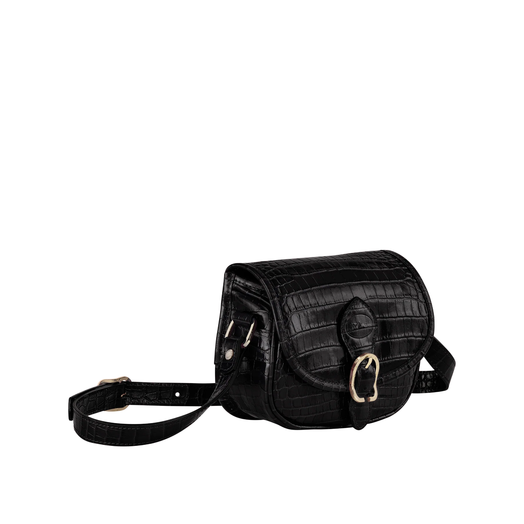 Sac Porté Travers XS - Longchamp 1980 Croco - Noir - Image 2