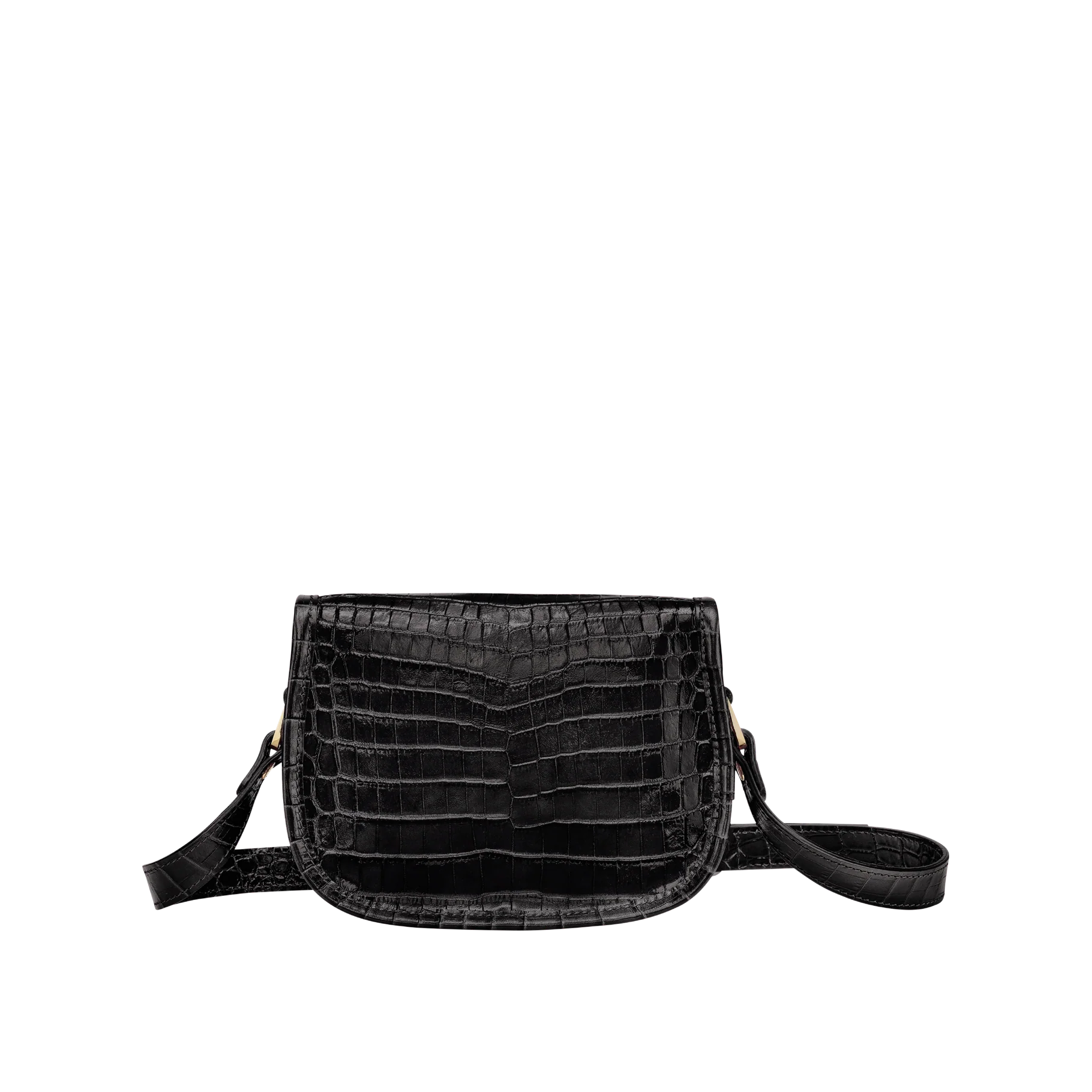 Sac Porté Travers XS - Longchamp 1980 Croco - Noir - Image 3