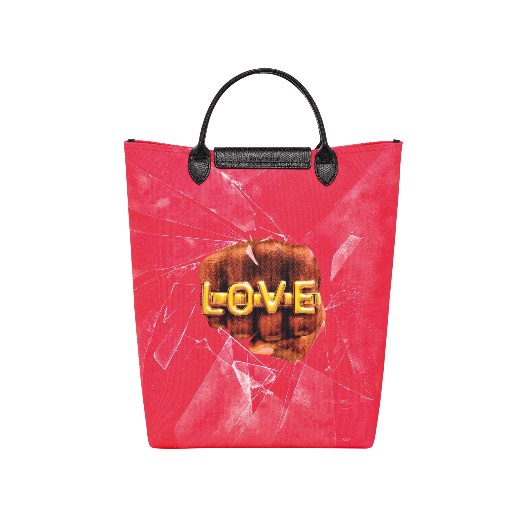 Sac Cabas M Longchamp X Toiletpaper - Le Pliage Love - Rouge - Image 4