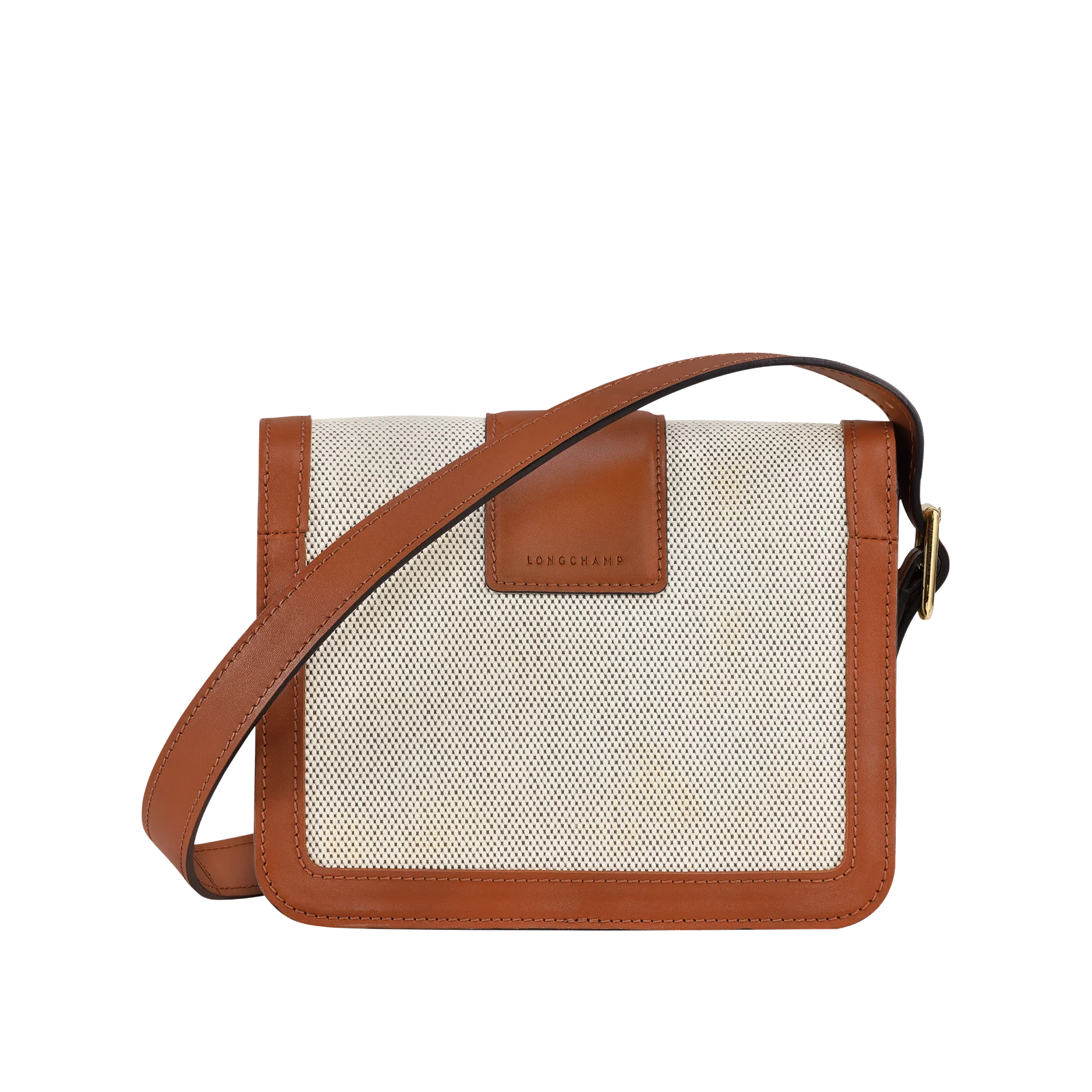 Sac Bandoulière S - Box-Trot Toile - Cognac - Image 4