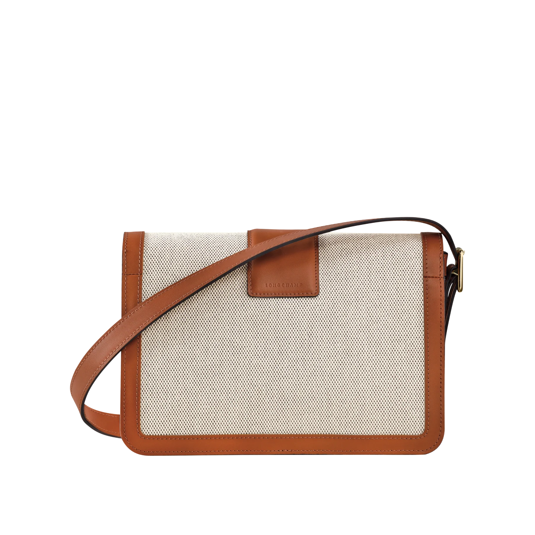 Sac Bandoulière M - Box-Trot Toile - Cognac - Image 4