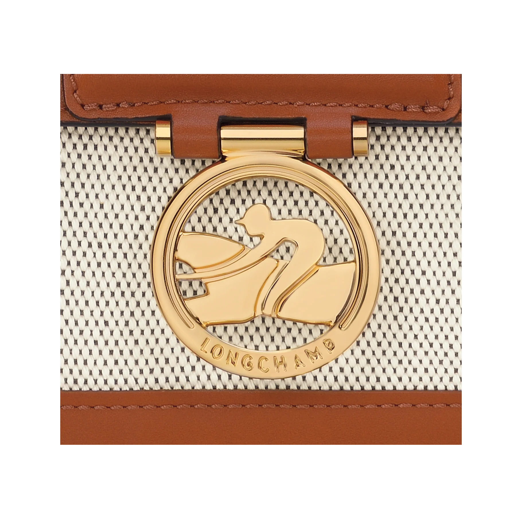 Sac Bandoulière M - Box-Trot Toile - Cognac - Image 6