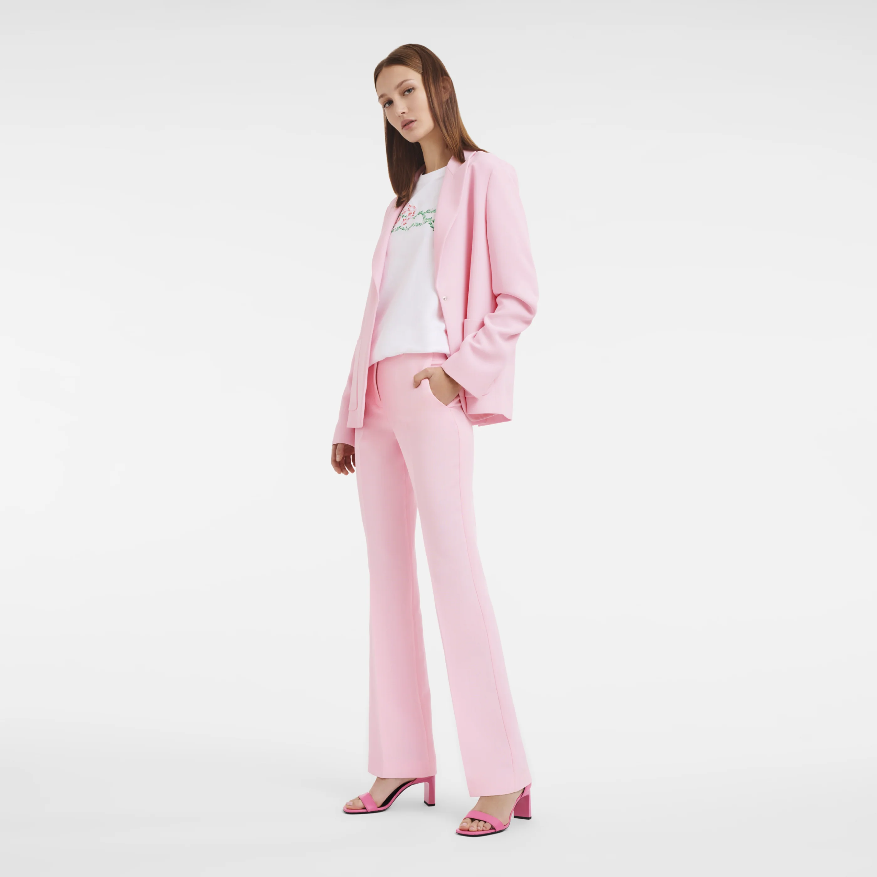 Pantalon - Color Block - Rose Pâle - Image 2