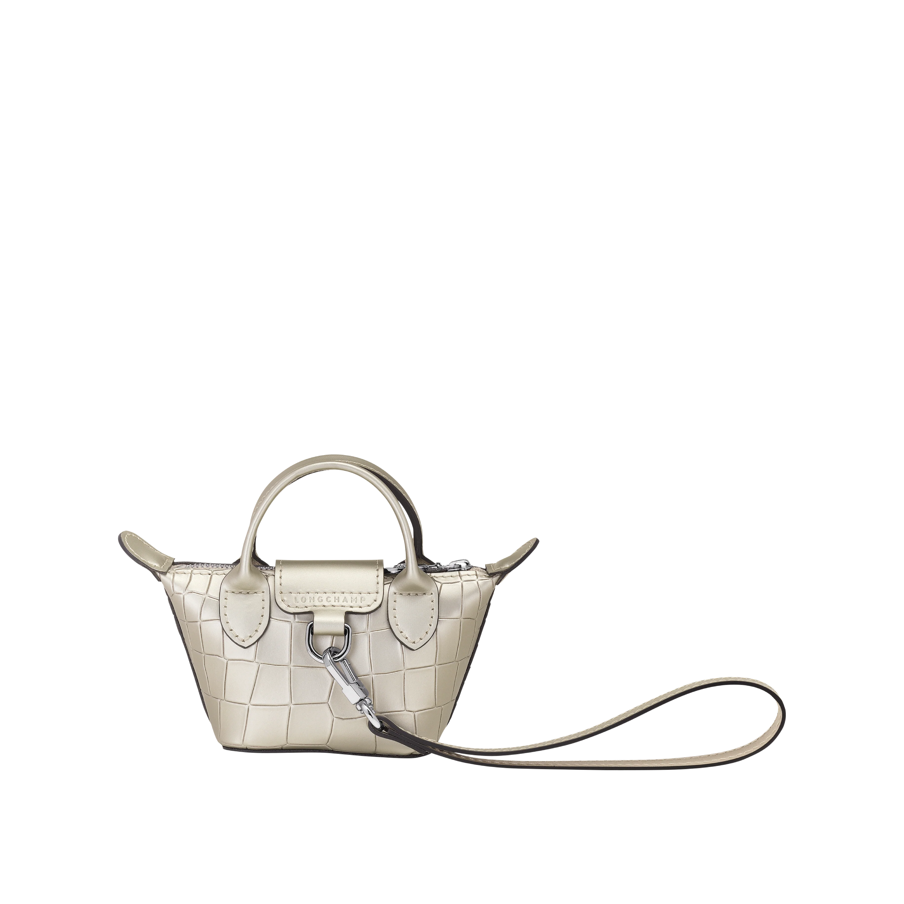 Nano Pliage - Le Pliage Cuir Croco - Platine - Image 3