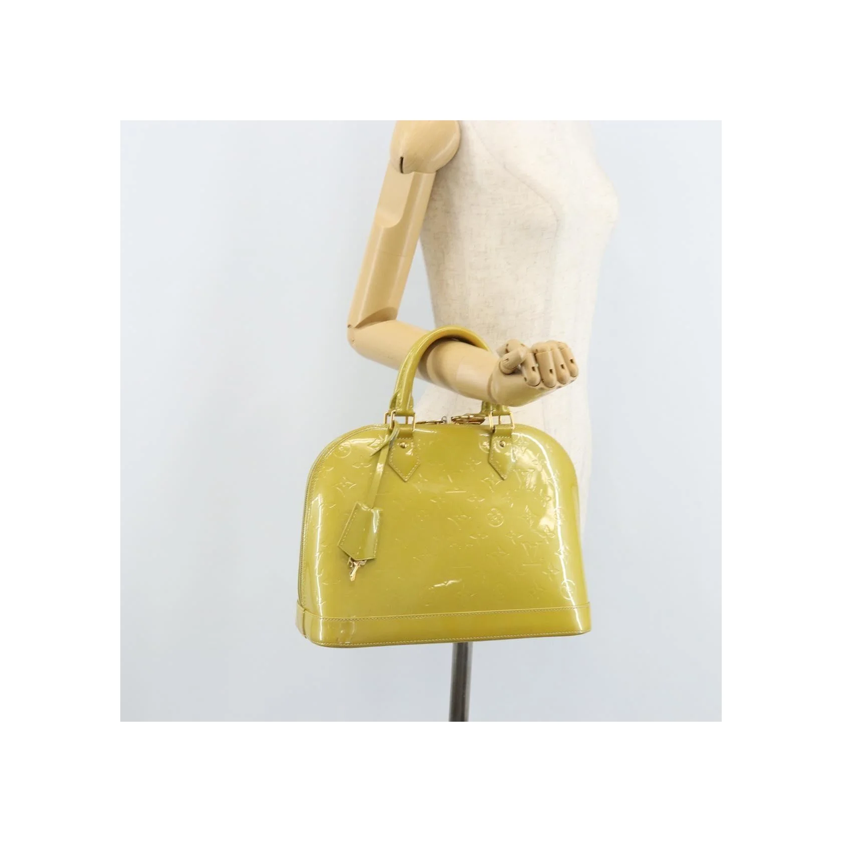 Sac À Main Louis Vuitton Alma - Green - Image 16