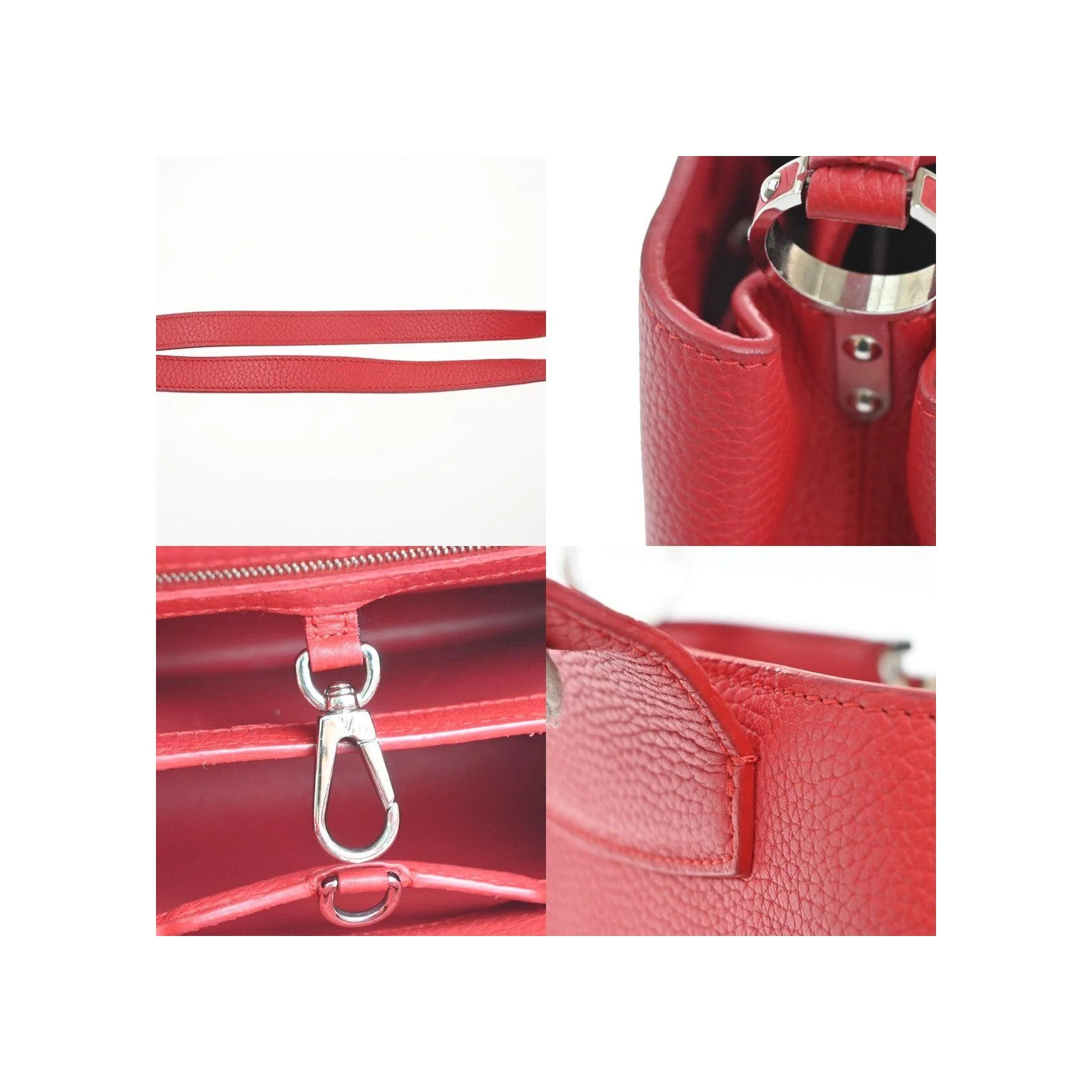 Sac Louis Vuitton Capucines - Red - Image 17