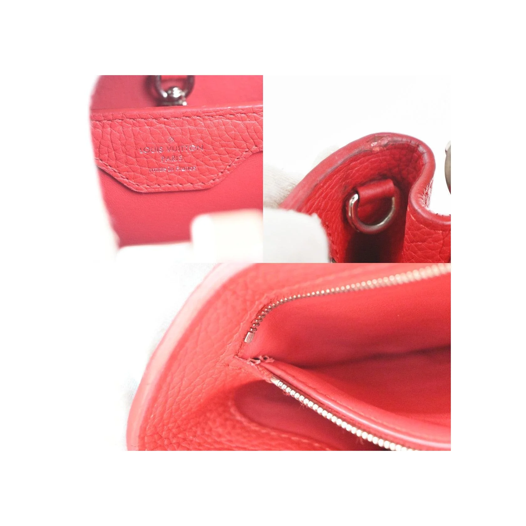 Sac Louis Vuitton Capucines - Red - Image 6
