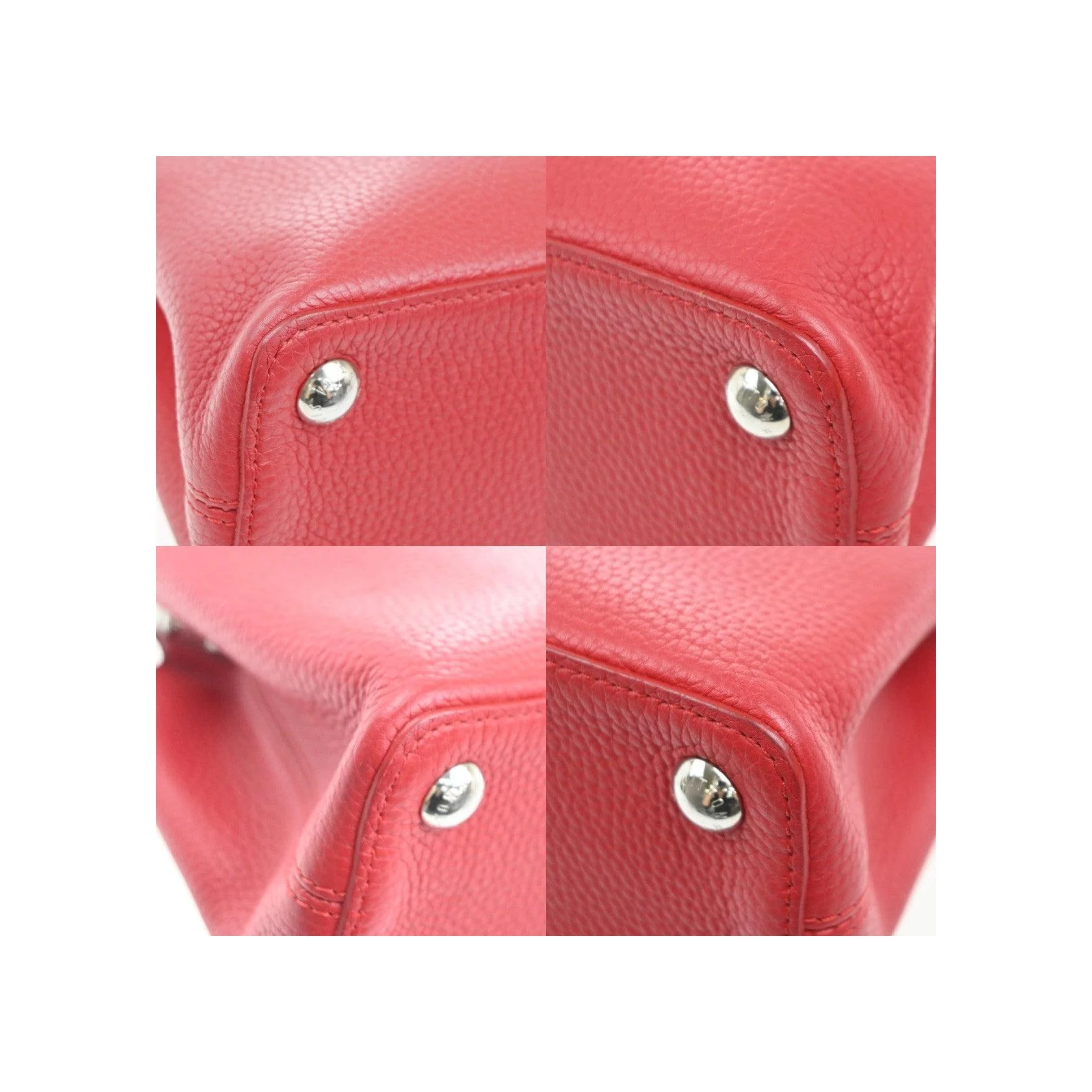 Sac Louis Vuitton Capucines - Red - Image 9