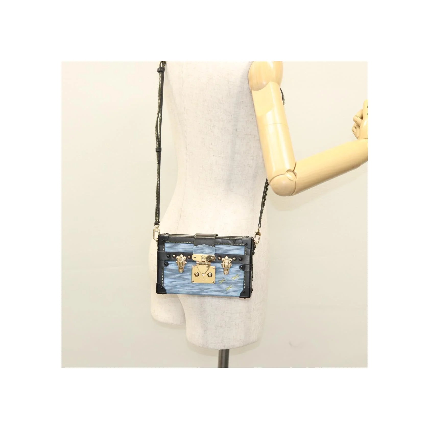 Sac À Main Louis Vuitton Petite Malle - Blue - Image 15