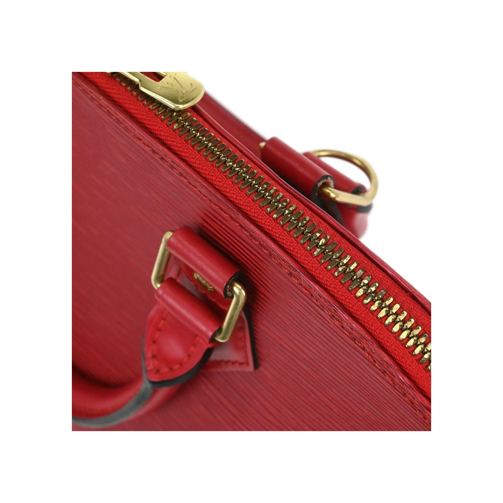 Sac À Main Louis Vuitton Alma Vintage - Red - Image 10