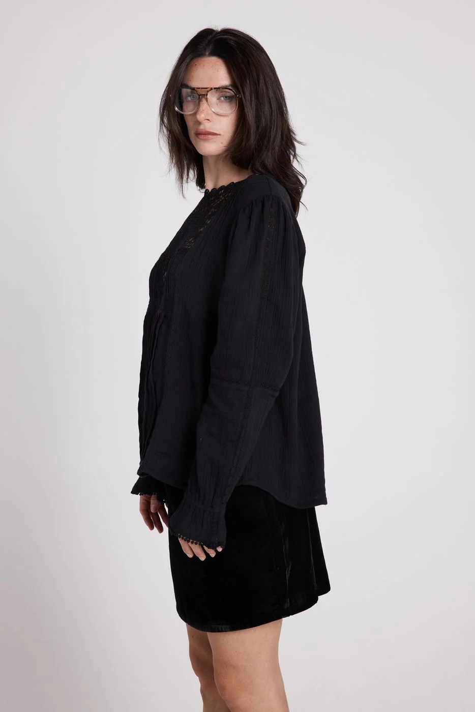 Blouse Luckylove - Noir - Image 2