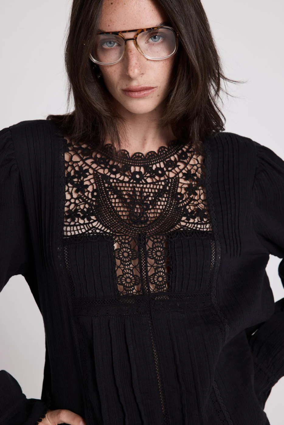 Blouse Luckylove - Noir - Image 3