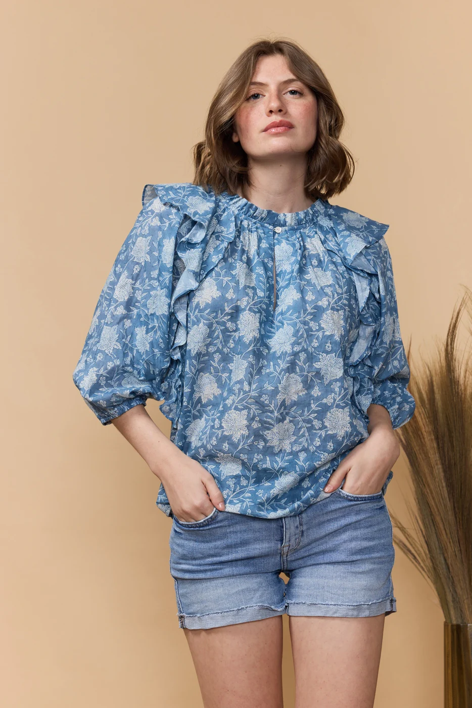 Blouse Mushka - Bleu - Image 2