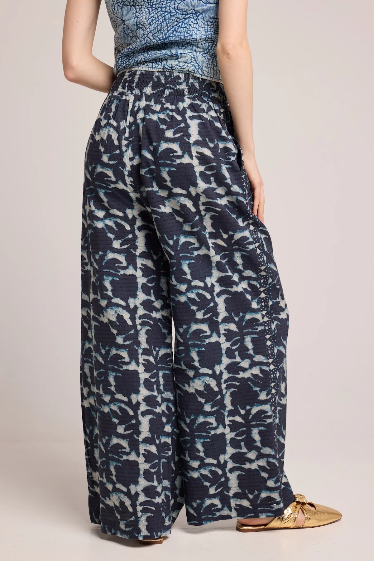 Pantalon Mounira - Print Mud Bleu - Image 2