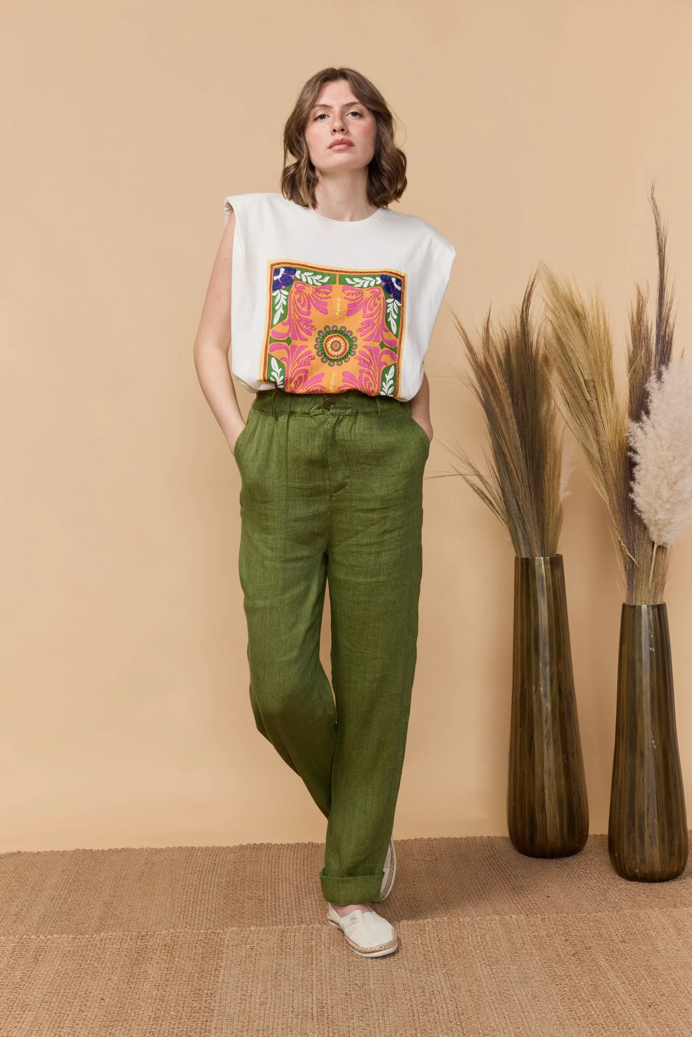 Pantalon Nadere - Vert - Image 7