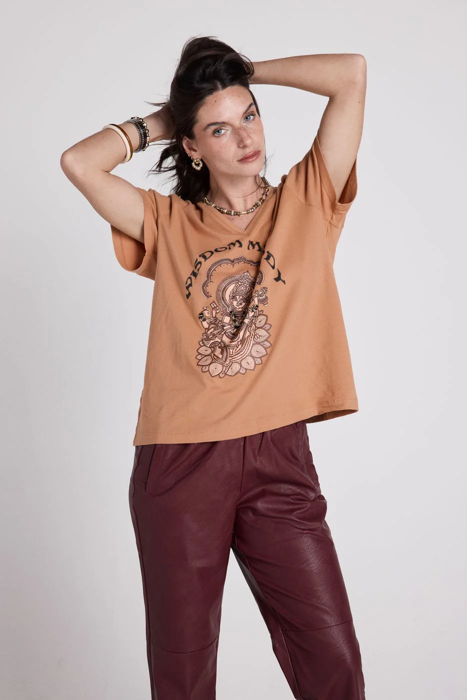 T-Shirt Indienne - Camel - Image 2