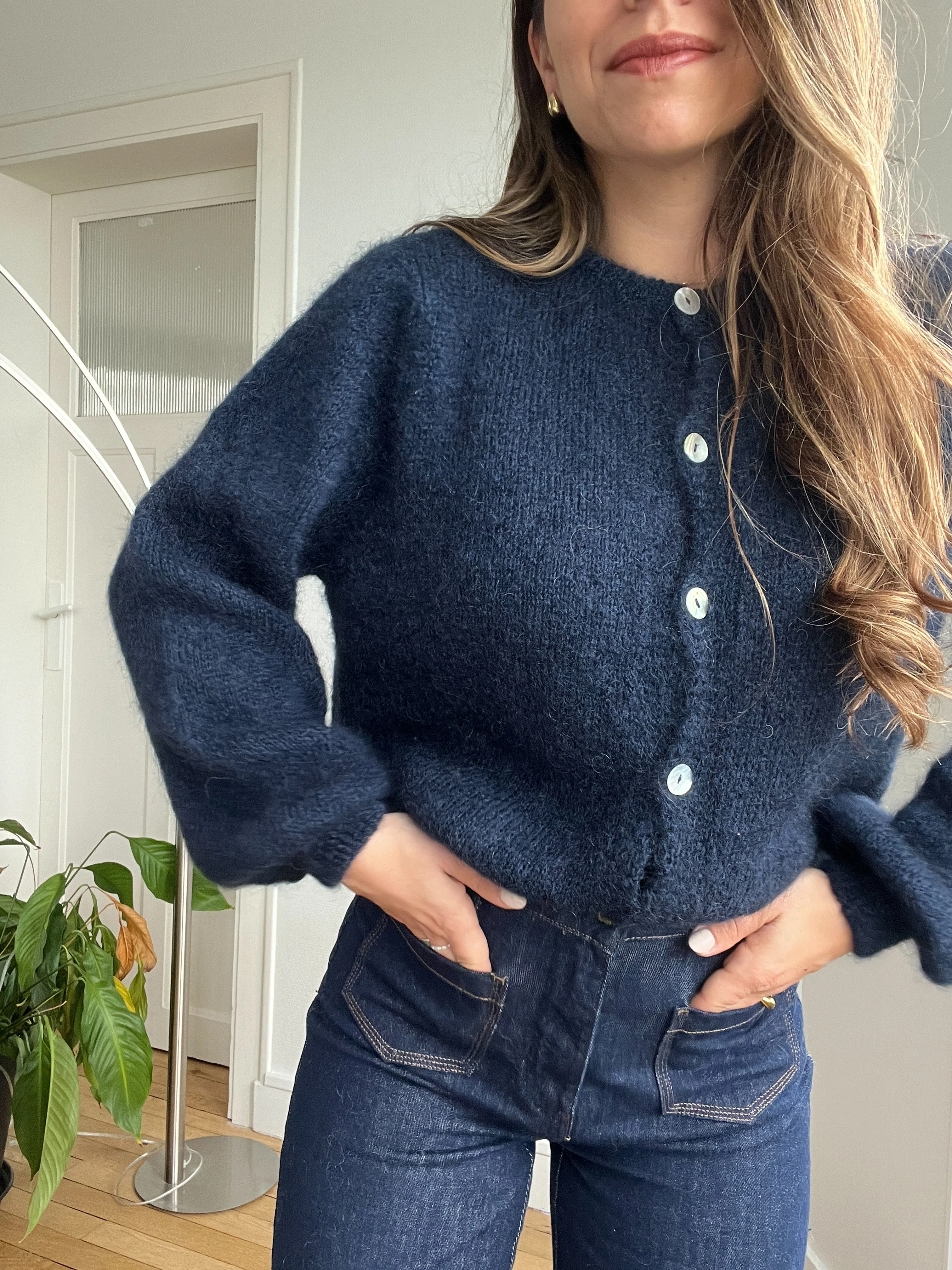 Maille En Laine Bianca Bleu Marine - Image 6
