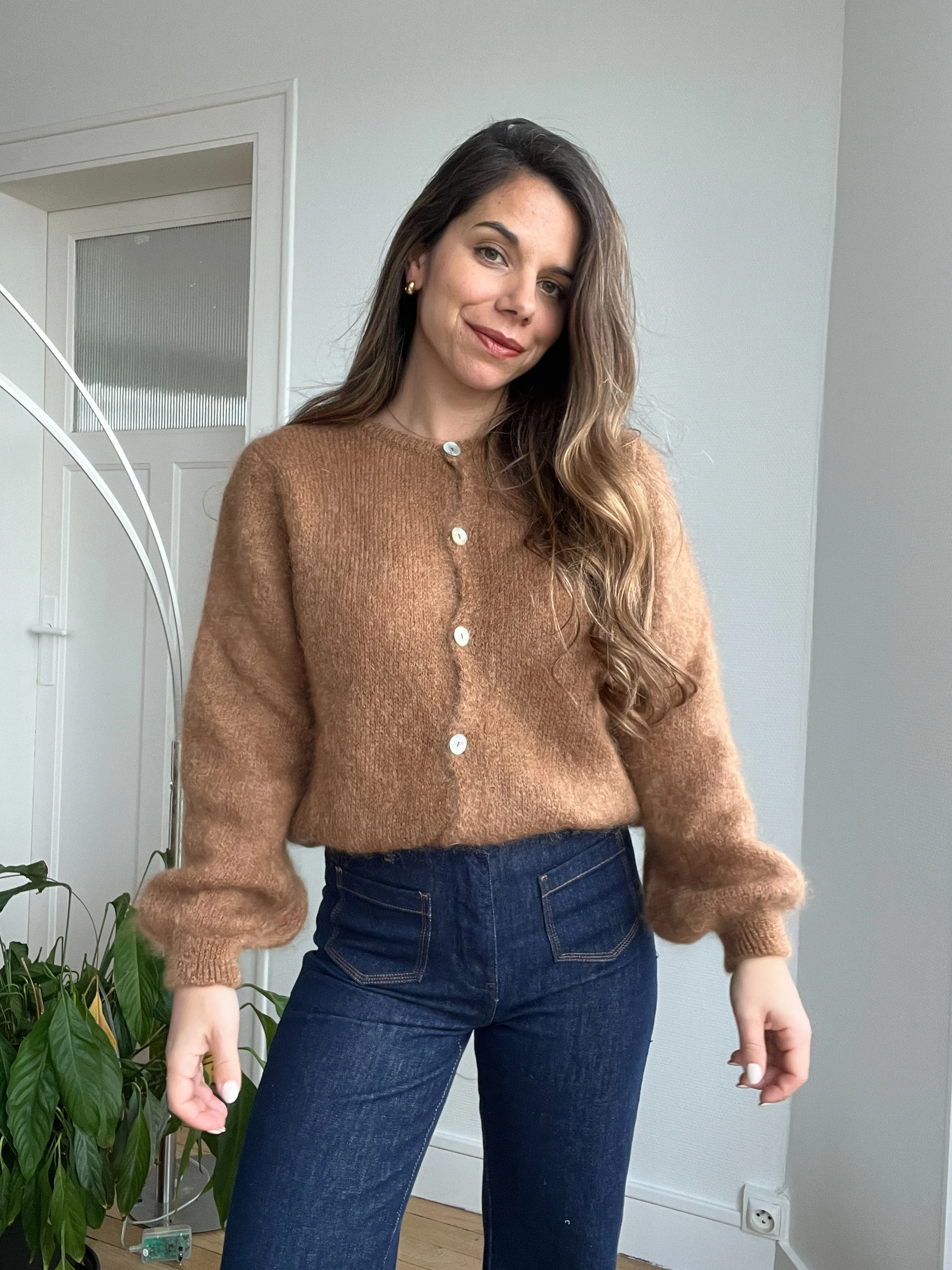 Maille En Laine Bianca Camel - Image 6