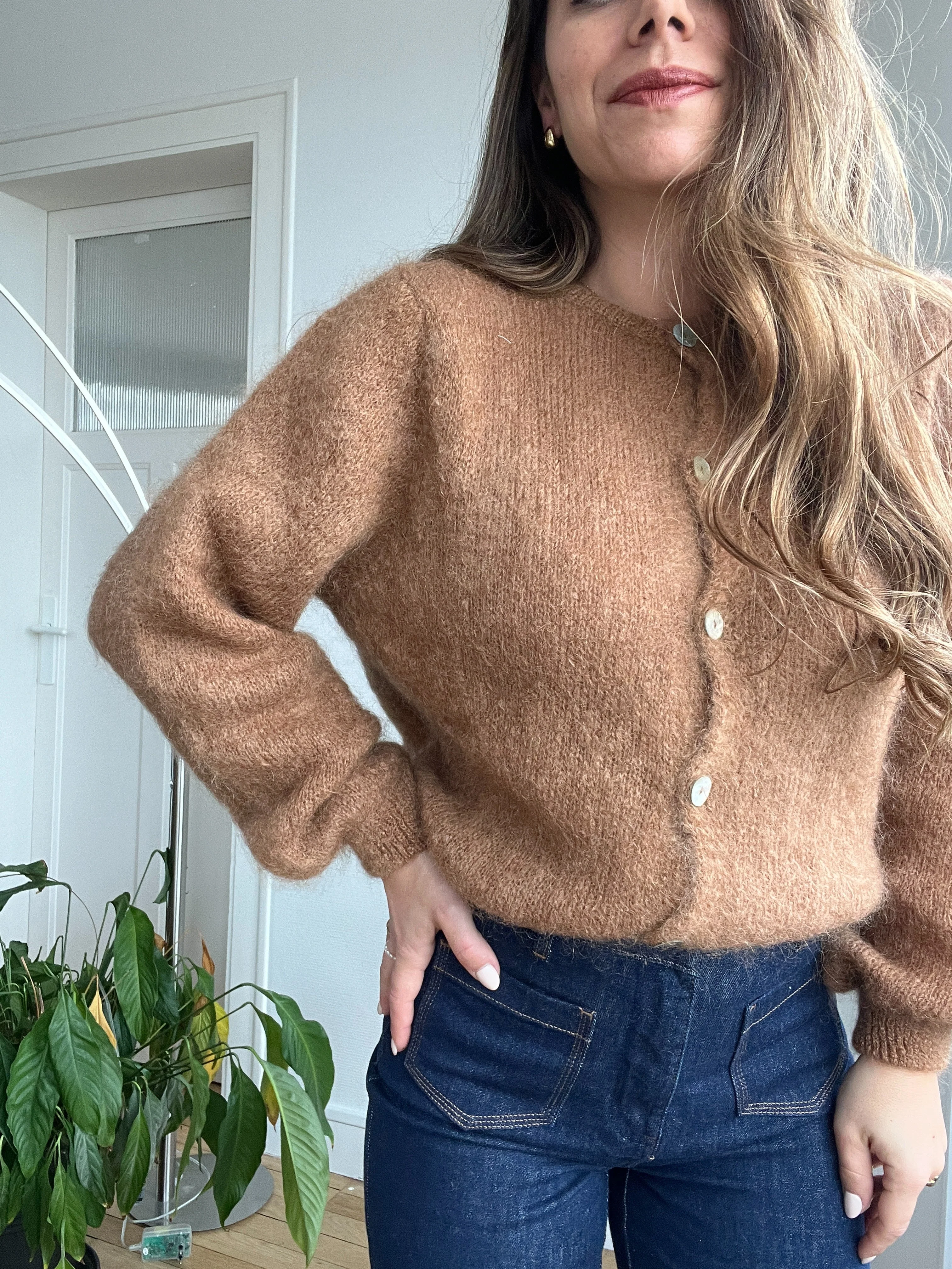 Maille En Laine Bianca Camel - Image 7