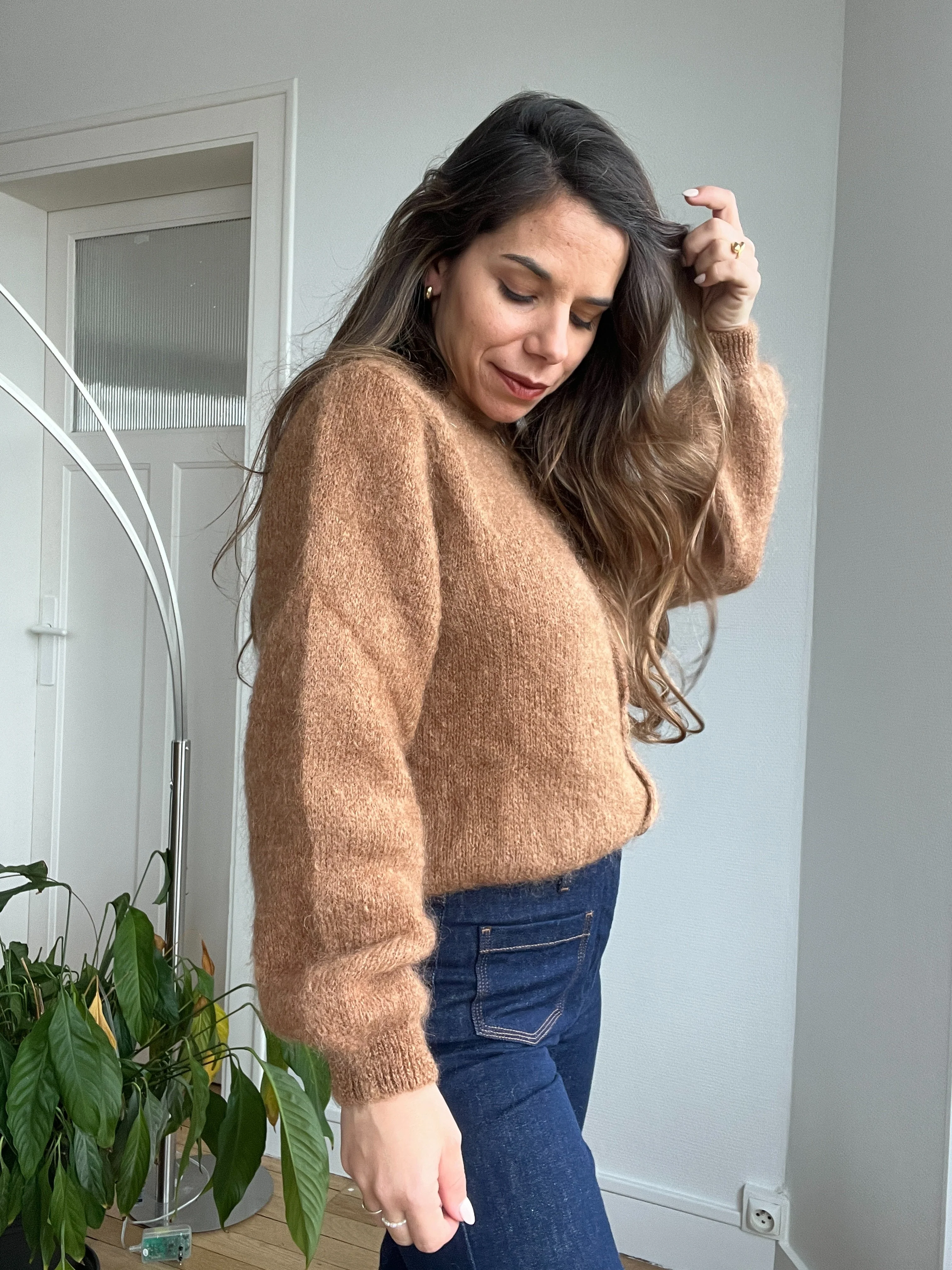 Maille En Laine Bianca Camel - Image 8