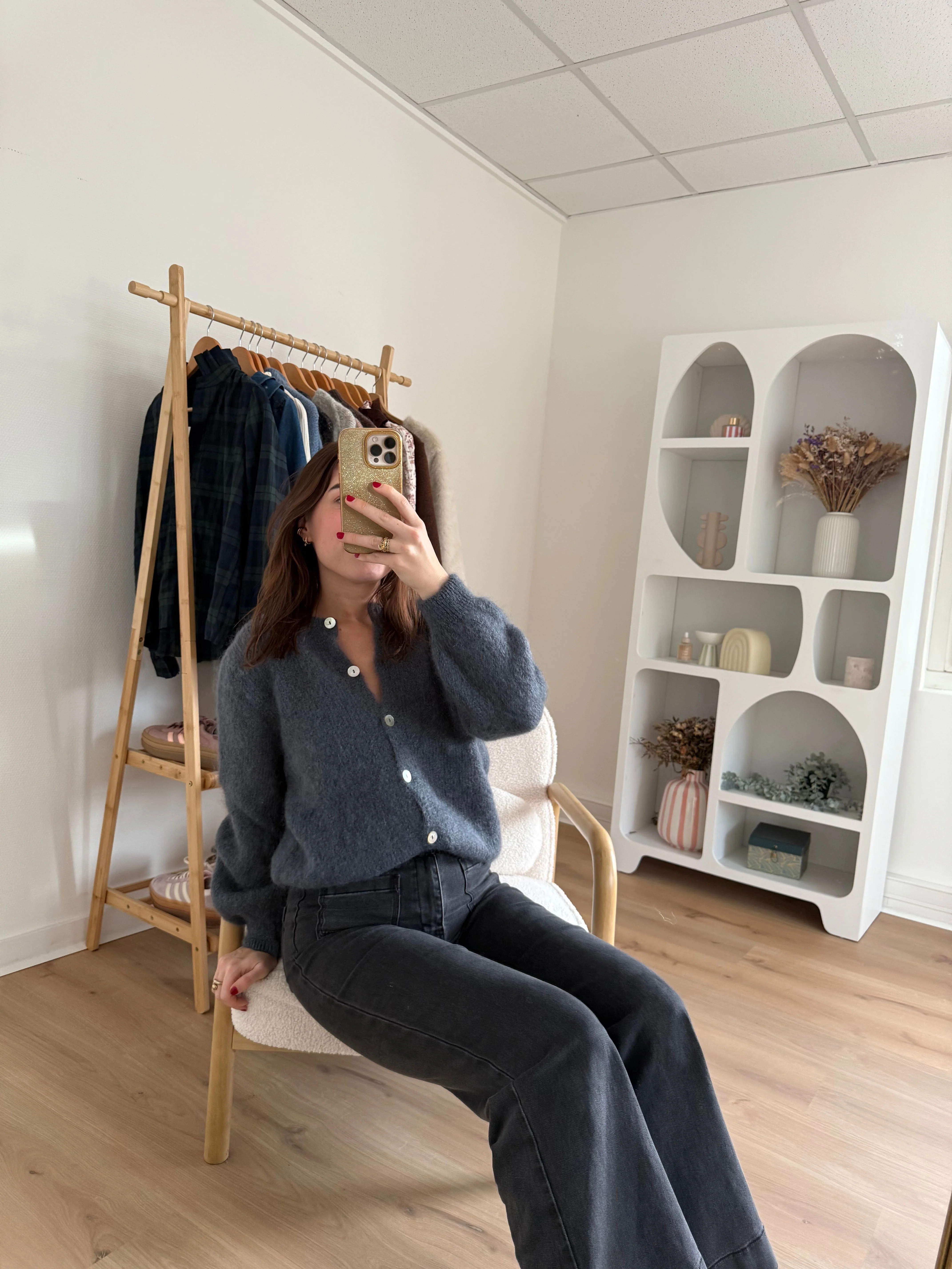 Maille En Laine Bianca Gris Foncé - Image 8