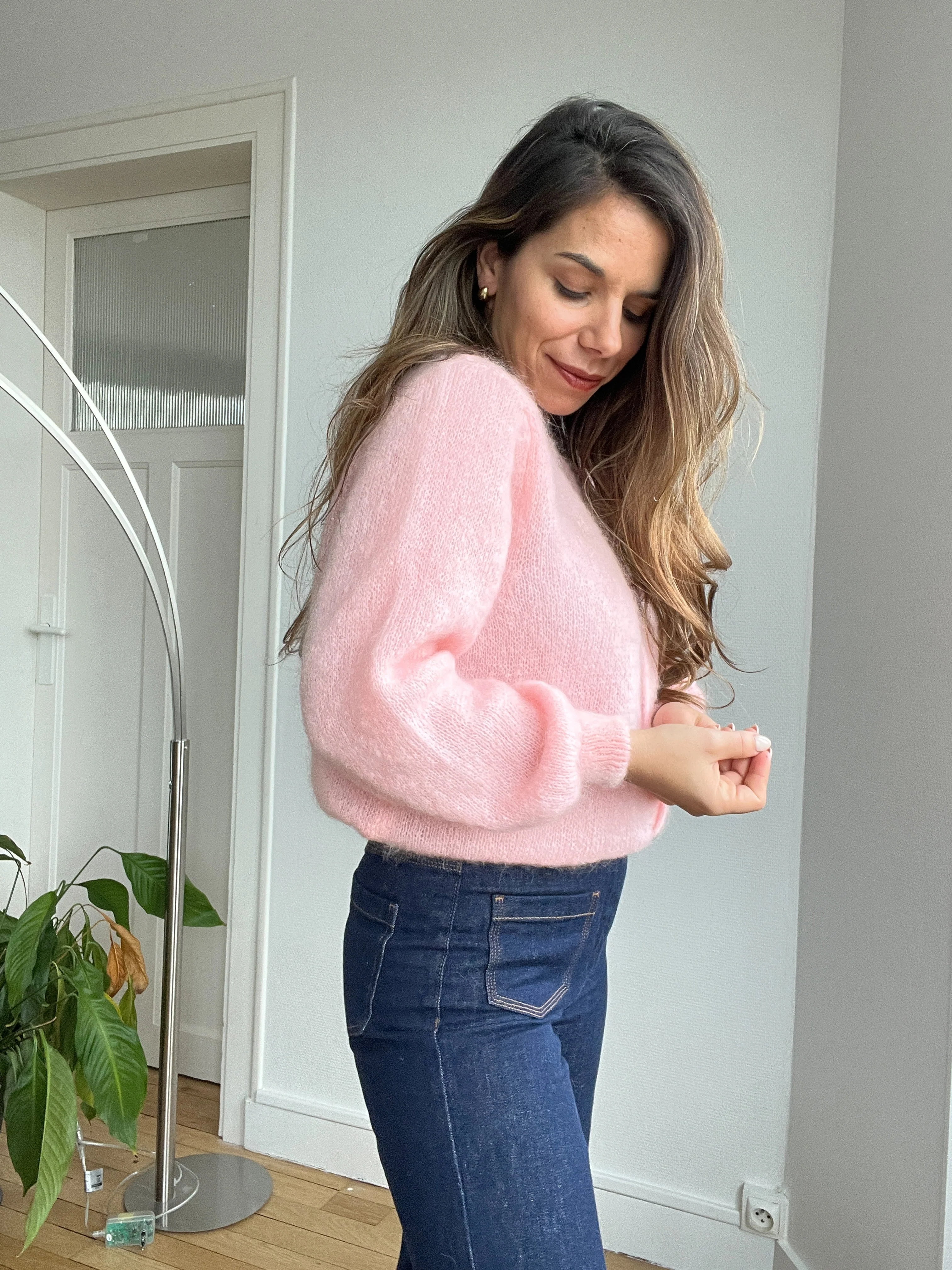 Maille En Laine Bianca Rose - Image 3